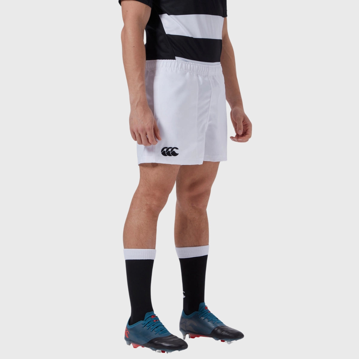 Canterbury Men's Rugby Shorts - Breathable White Drill Shorts with Pockets for Training & Match Play