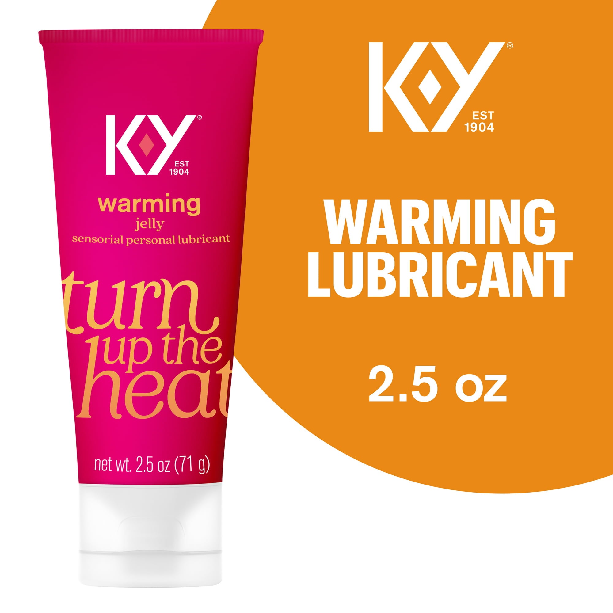 KY Warming Jelly Personal Lubricant - Glycol-Based Sensual Lube for Men & Women, Safe with Latex Condoms, 2.5 fl oz - Perfect for Couples' Intimate Moments & Enhanced Sensation