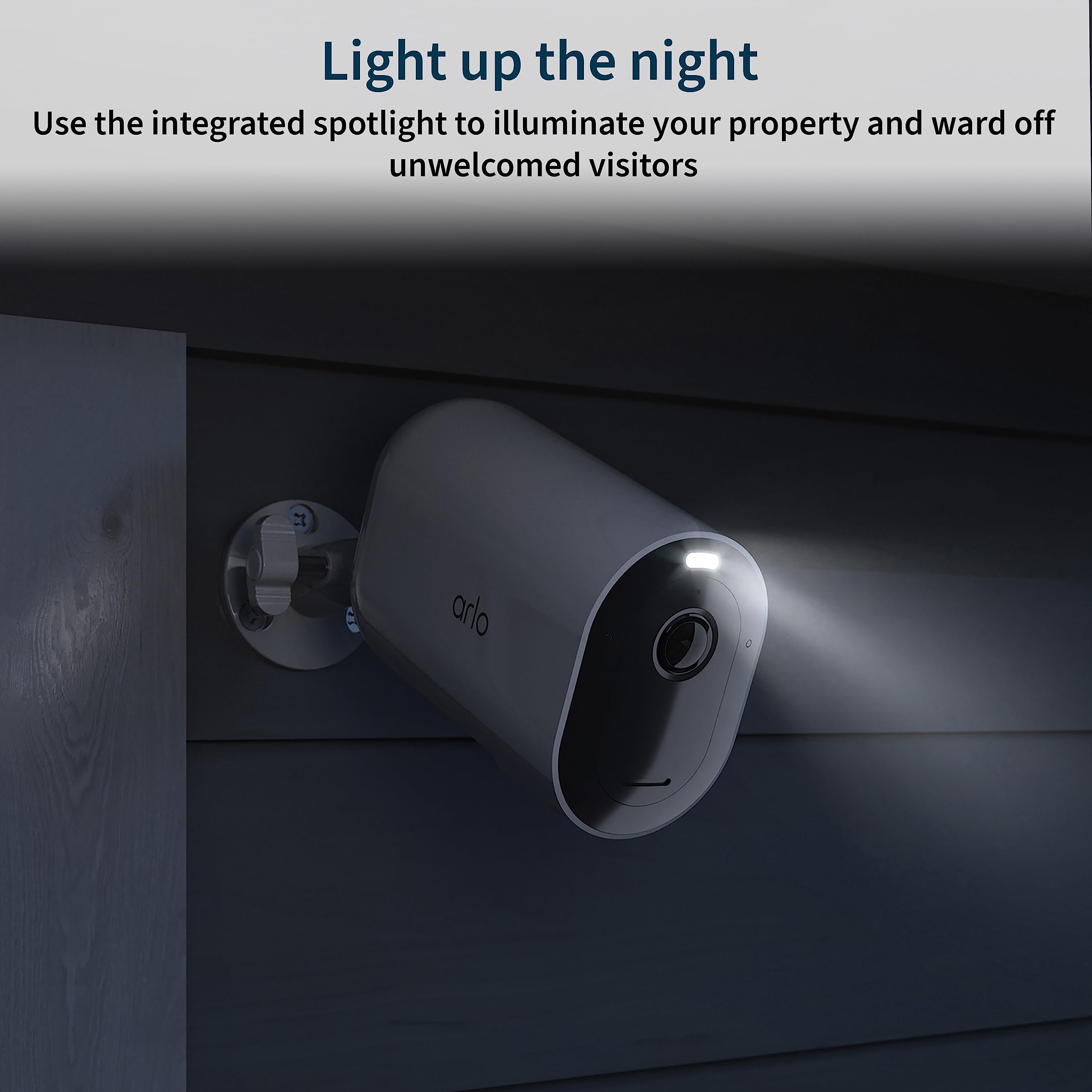 Arlo Pro 5S 2K XL Spotlight Camera - Wireless Outdoor Security Camera System with Color Night Vision, 2-Way Audio, Dual-Band WiFi & 1-Year Battery Life (3-Pack, White) - Ideal for Home Surveillance, Backyard Monitoring & Business Security