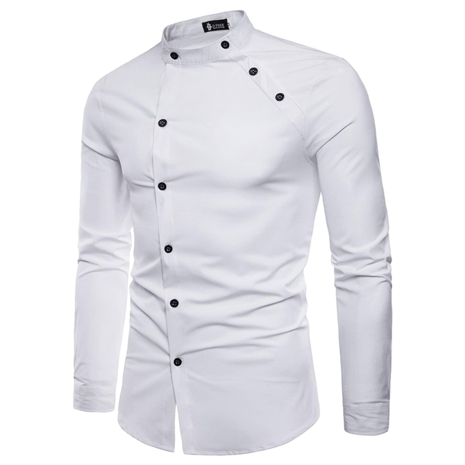 Men's Casual Henley Shirt - Long Sleeve Button Down Placket Shirt with Tailored Fit - Perfect for Everyday Wear, Date Nights & Outdoor Activities