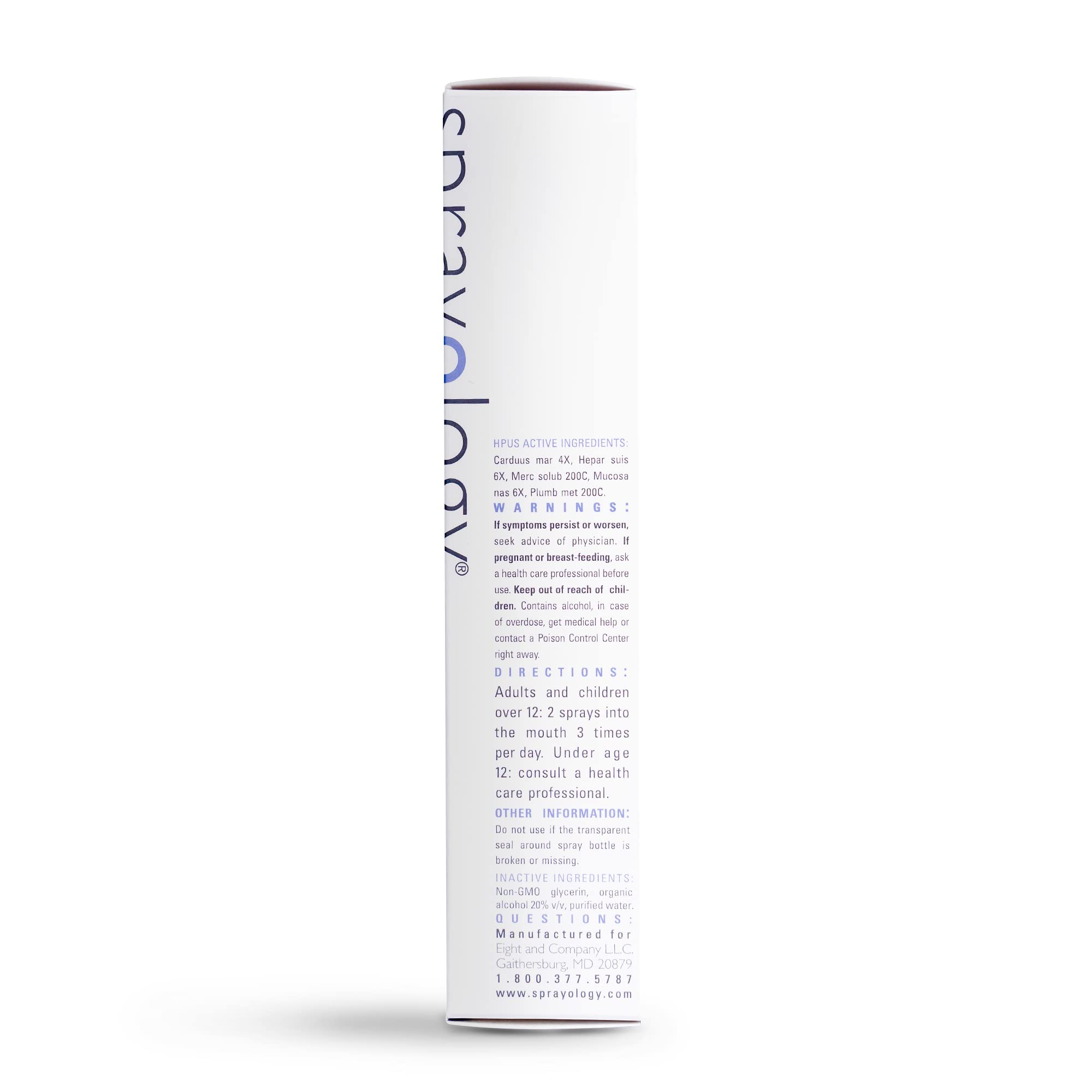 Sprayology Life Detoxer - Natural Liver & Lung Support Spray with Milk Thistle | Homeopathic Respiratory Detox for Cough Relief | Gentle Daily Environmental Detox (1.38 fl oz) | Boost Immunity & Support Respiratory Health at Home or Work