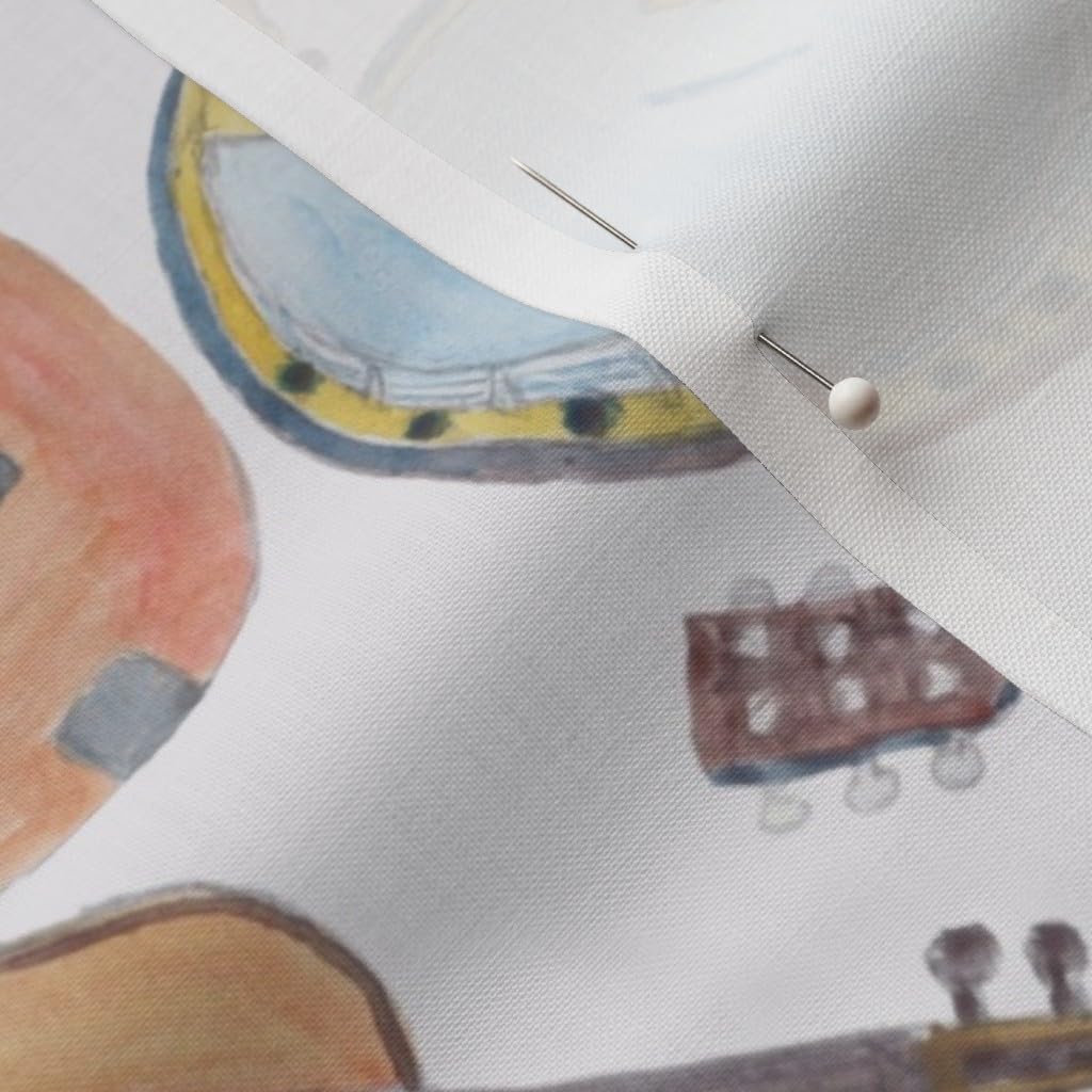 Strings Violin Instruments Guitar Ukulele Printed Petal Signature Cotton Fabric - Fat Quarter for Sewing, Quilting, Apparel & Crafts - Perfect for DIY Home Decor, Musical-Themed Projects & Gift Making
