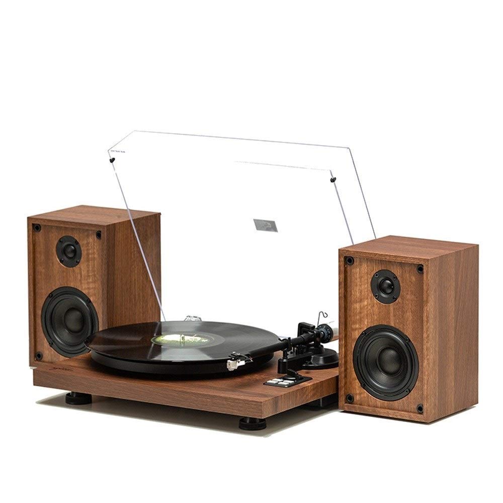 ASDNN Vintage Bluetooth Record Player with Wireless Speakers - 3-Speed Belt-Drive Turntable Phonograph for Vinyl Records | Perfect for Home Entertainment & Retro Decor | Ideal for Living Rooms, Bedrooms & Gift Giving