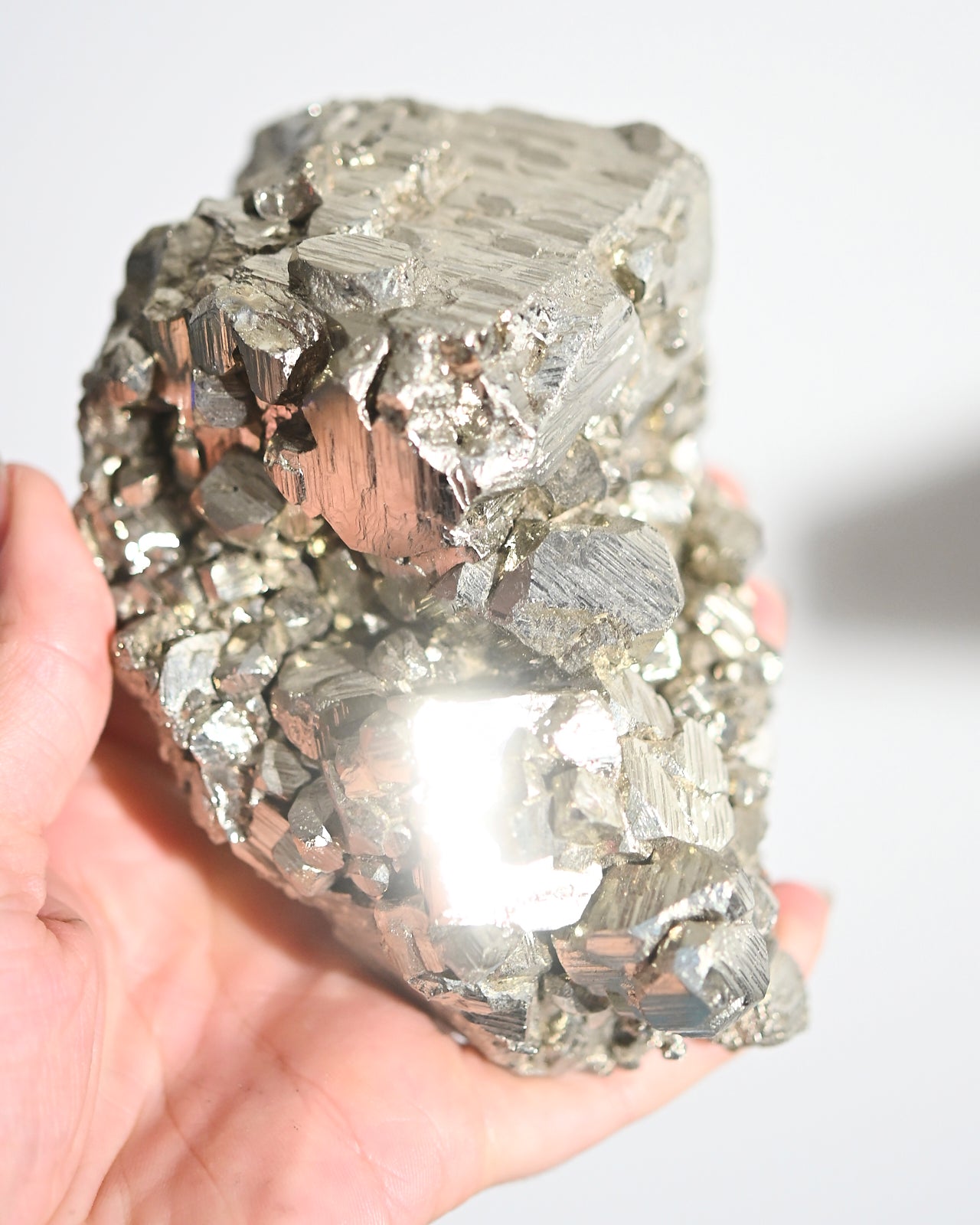 Natural Pyrite and Quartz Crystal Cluster - 2.6lbs Healing Stone Specimen for Meditation, Reiki, and Home Decor