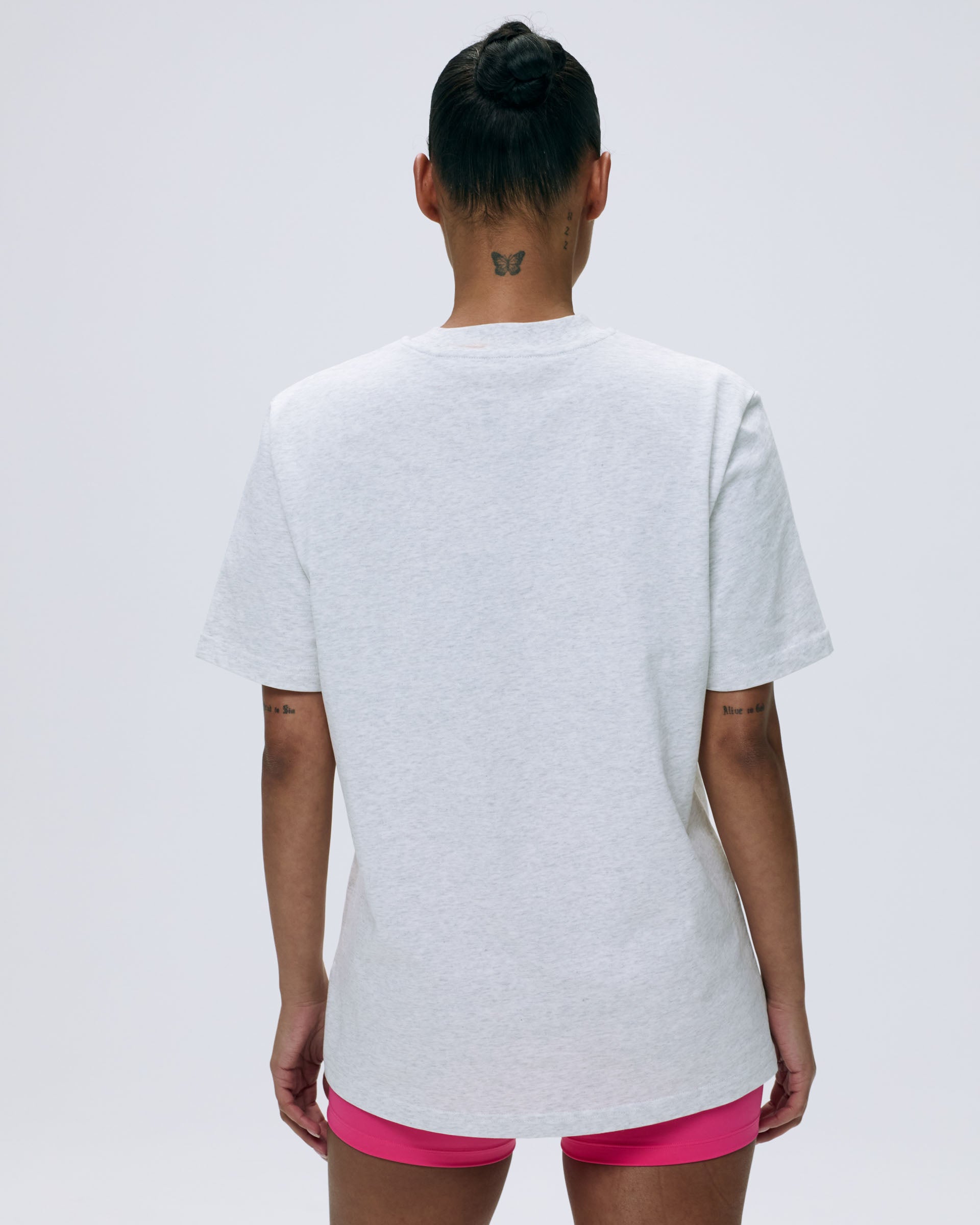 Distance Short Sleeve Oversized T-Shirt - Light Grey Melange | Comfortable Casual Wear for Women & Men | Perfect for Streetwear, Lounge & Everyday Outfits