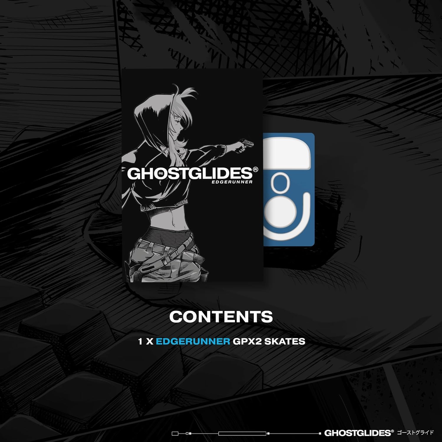 GHOSTGLIDES EDGERUNNER Skates for Logitech G Pro X Superlight 2 Gaming Mouse - Ultra Smooth Gliding Feet for Esports & FPS Gaming - Perfect for Competitive Gamers & Professional Streamers