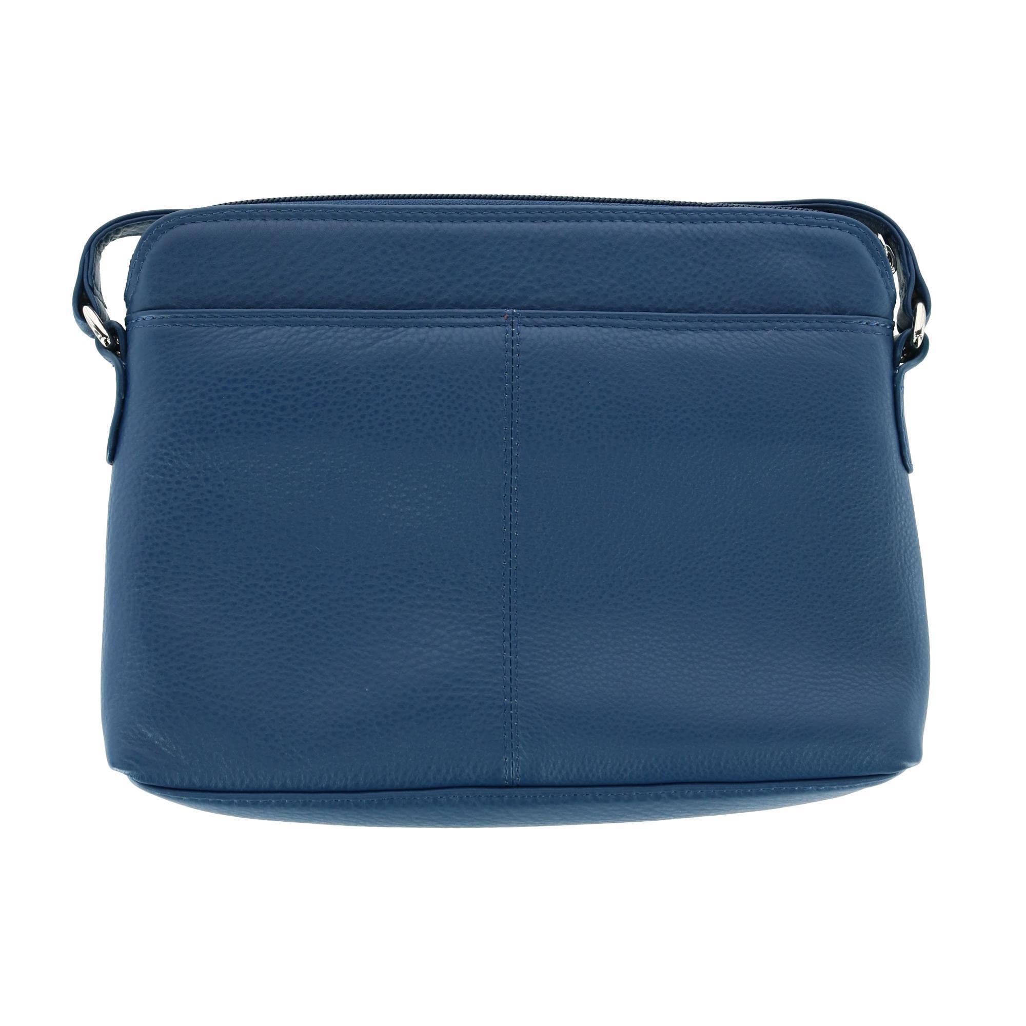 CTM® Women's Genuine Leather Shoulder Bag Purse with Side Organizer Pockets - Stylish Crossbody Handbag for Work, Travel & Everyday Use