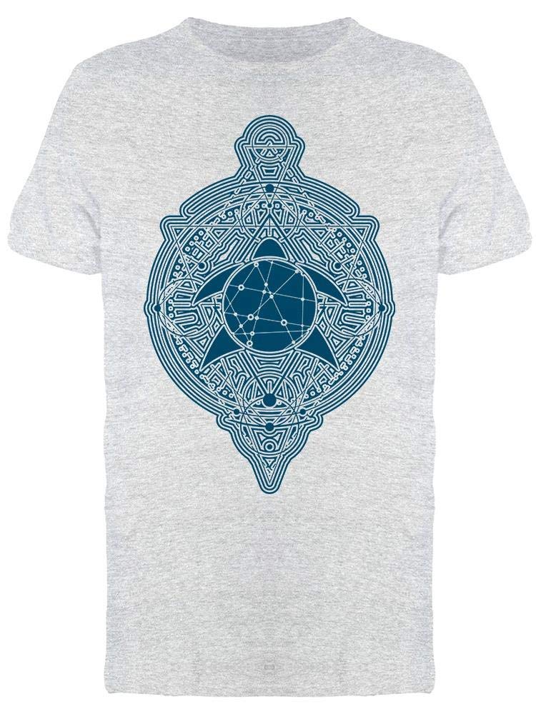 Men's Geometry Symbol Turtle Graphic T-Shirt - Casual Streetwear for Everyday Wear & Urban Fashion