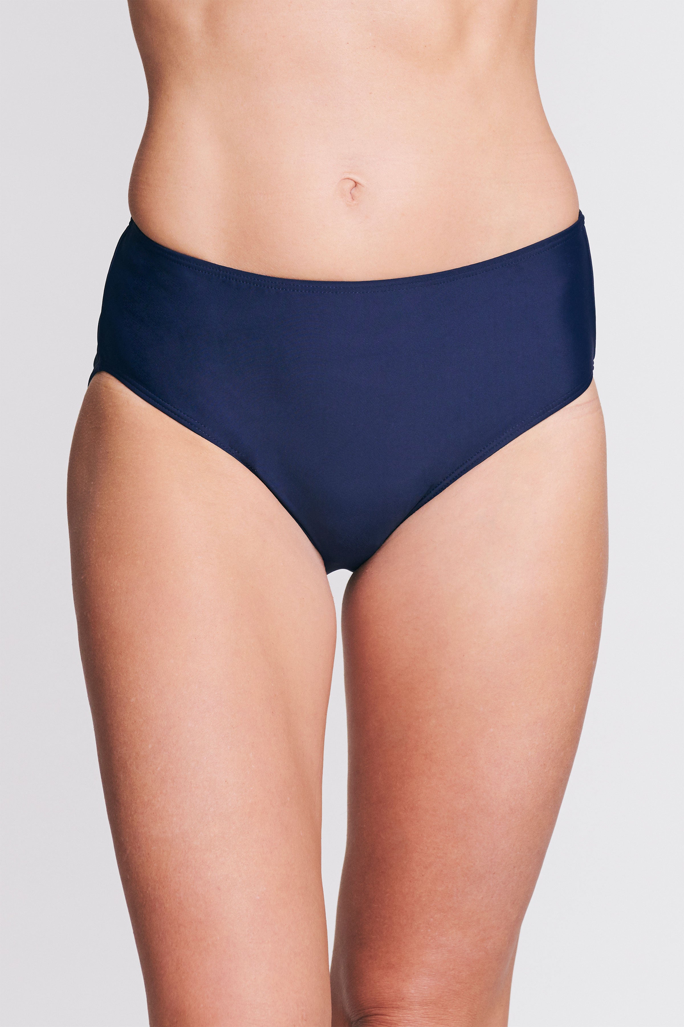 Mid Waist Brief in Solid Navy - Comfortable Women's Underwear for Everyday Wear, Workout & Lounge