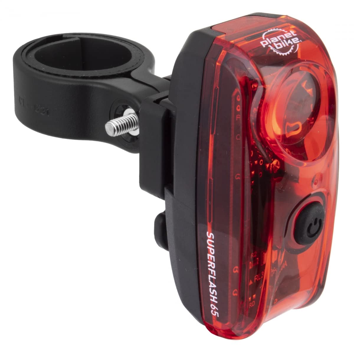 Planet Bike Superflash 65 High Visibility Bike Tail Light - Red/Black - USB Rechargeable Safety Light for Night Cycling, Commuting & Road Biking
