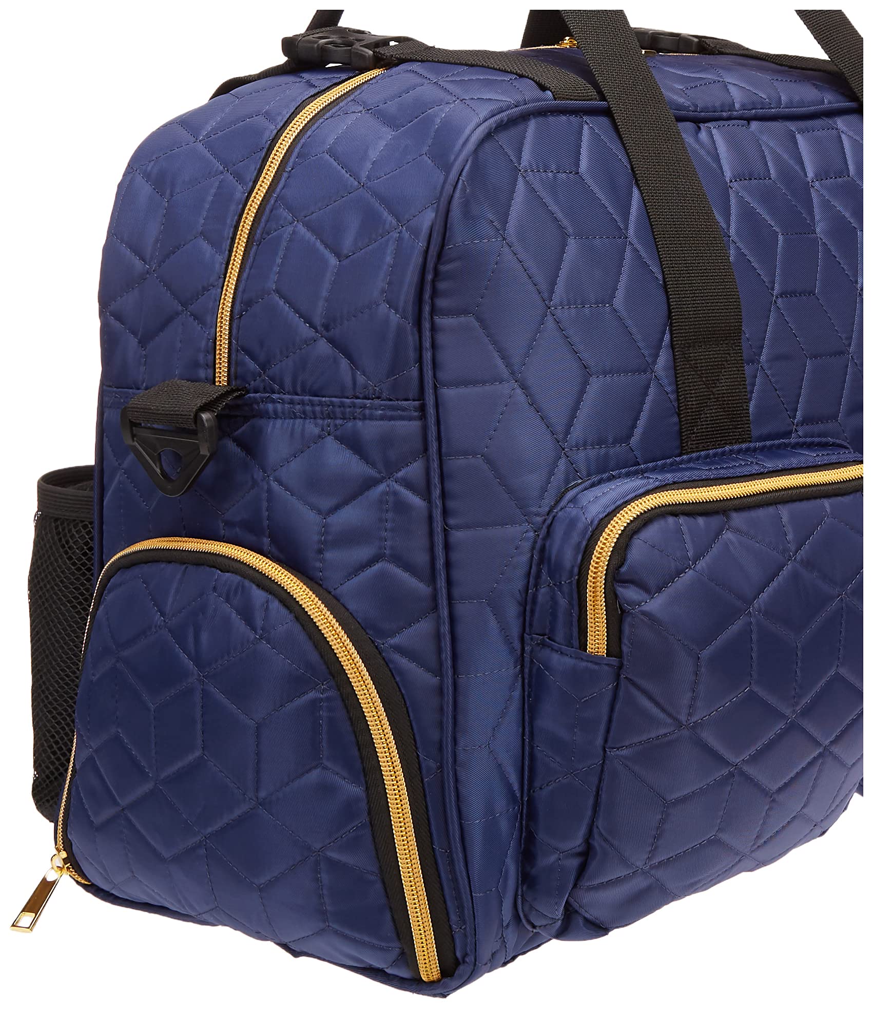 Waterproof Quilted Women's Gym Duffel Bag - Travel & Weekender Bag with Yoga Mat & Shoe Storage - Carry On Luggage for Fitness, Yoga & Travel (Blue)