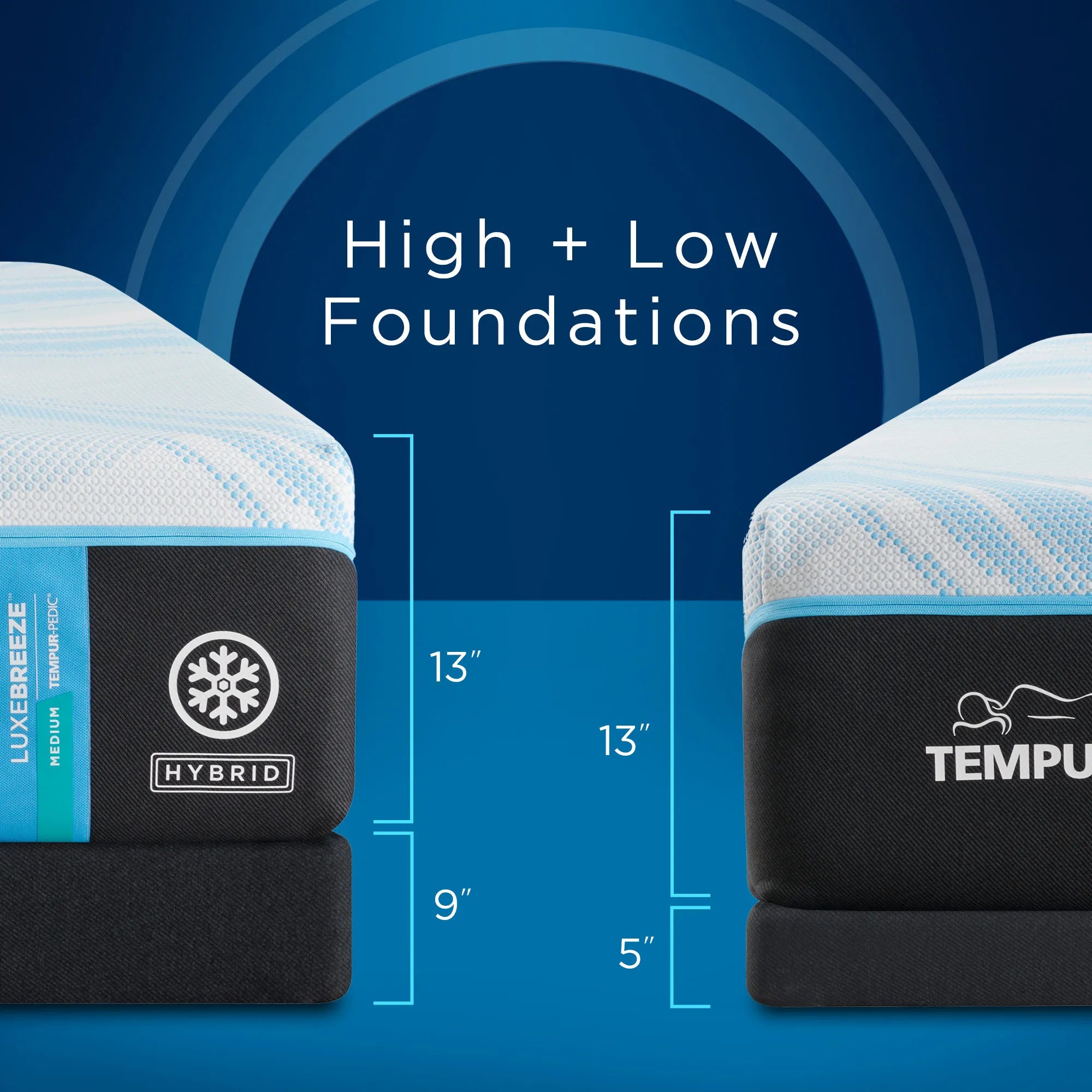 Tempur LuxeBreeze® Medium Hybrid Mattress - Cooling Gel Memory Foam & Pocketed Coils for Back Support - Perfect for Hot Sleepers & Pressure Relief in Bedroom or Guest Room