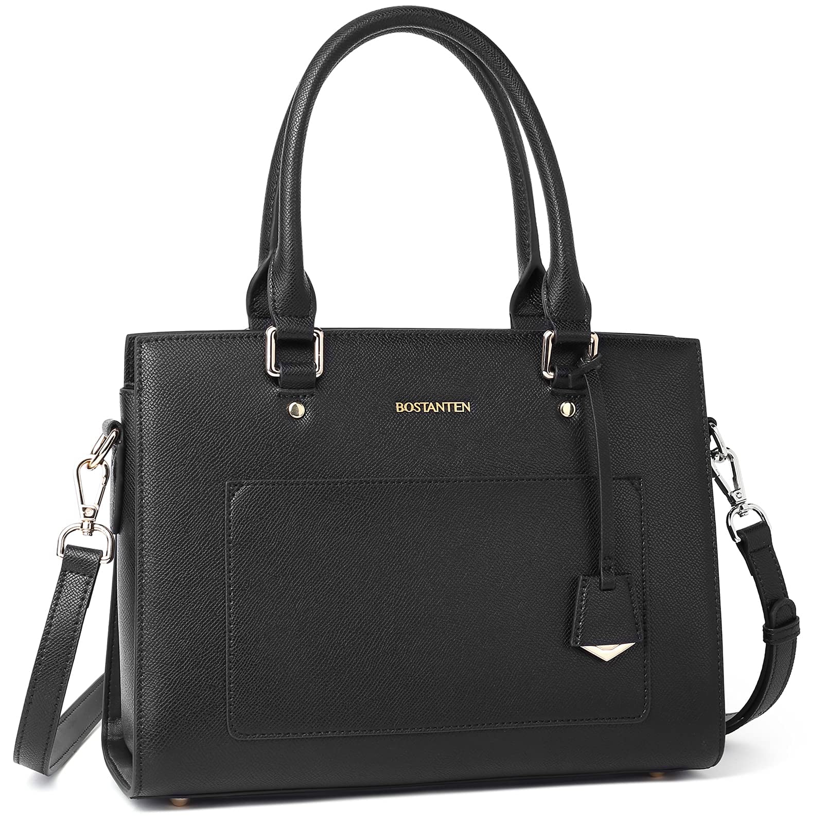 BOSTANTEN Genuine Leather Women's Handbag - Designer Satchel Purse with Top Handle & Shoulder Strap, Stylish Tote Bag for Work, Travel & Everyday Use