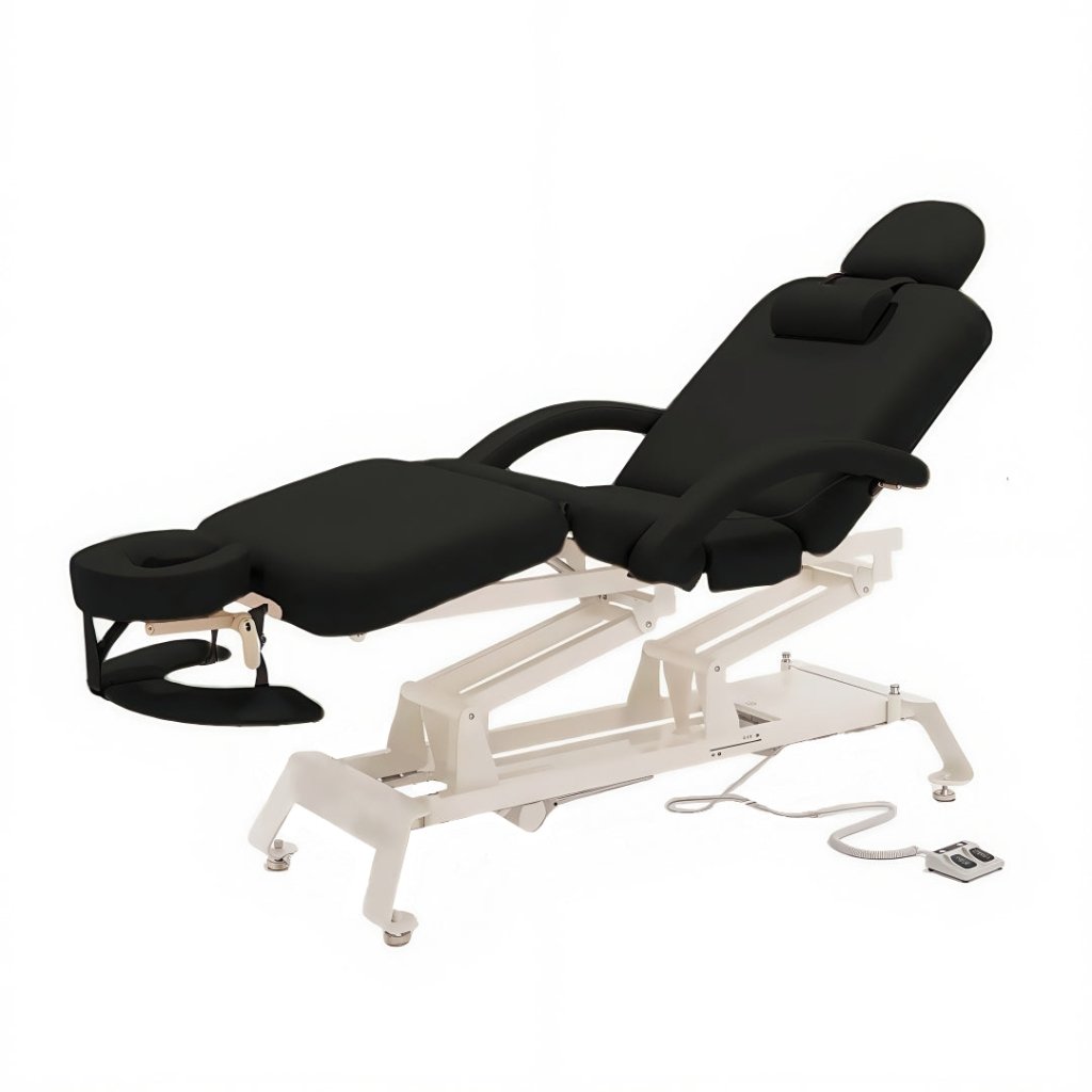 VIVANOVA German Dewert Motor Camino Deluxe Electric Massage Table with 2 Headrests - Professional Adjustable Therapy Bed for Chiropractic, Spa & Home Use