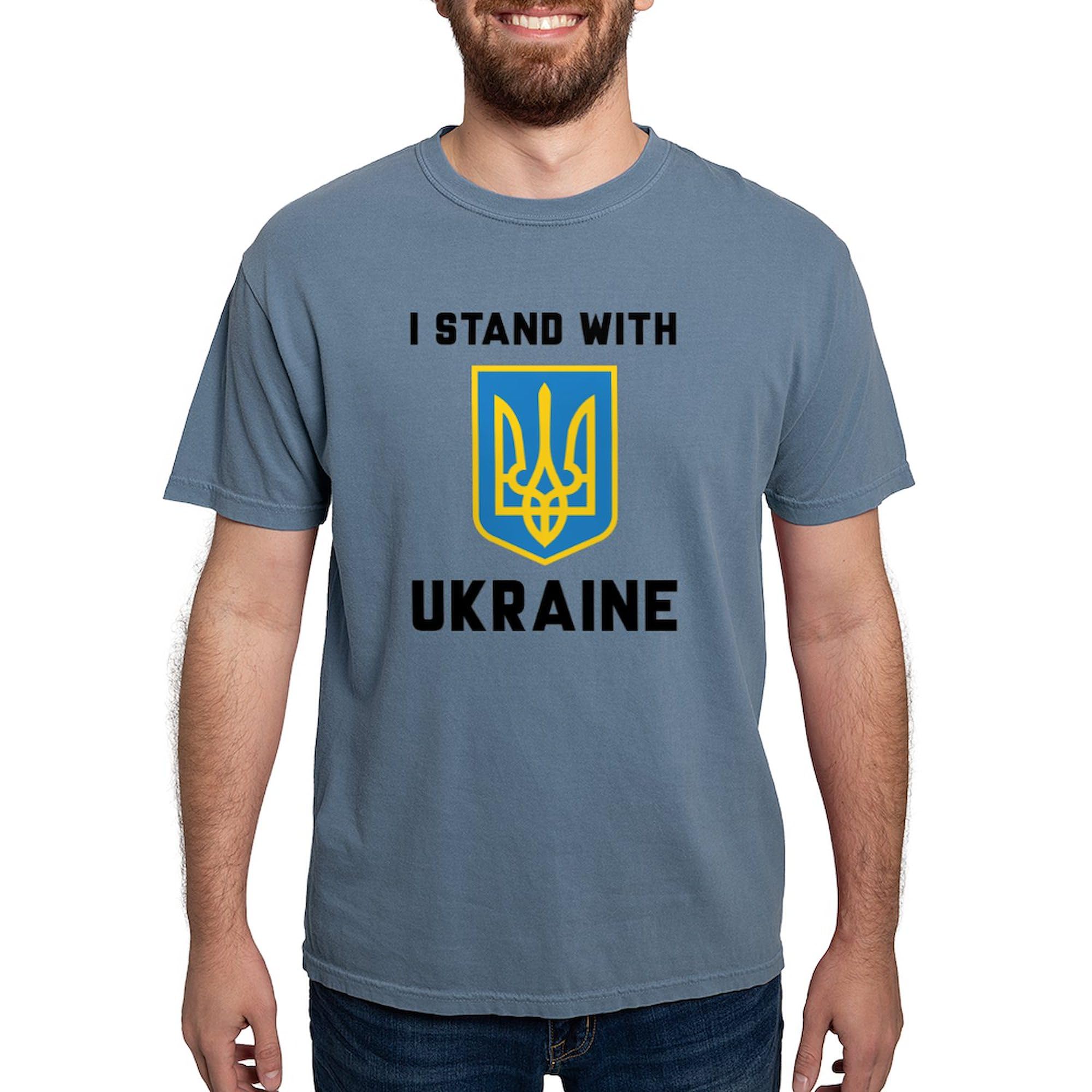 Men's I Stand with Ukraine Comfort Colors® Shirt - Casual Wear for Solidarity & Everyday Outfits