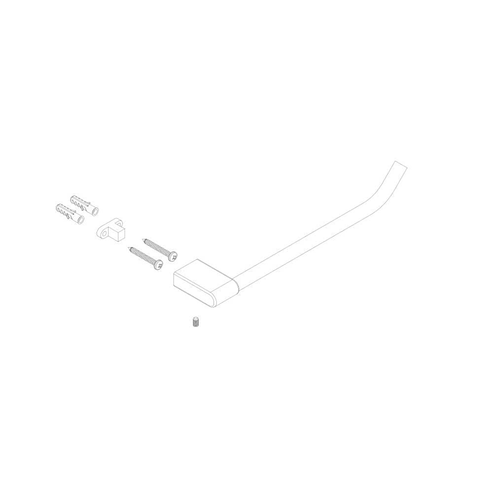 HELVEX Integra Collection Small Towel Bar - Chrome Bathroom Towel Holder - Modern Bathroom Hardware for Small Spaces - Perfect for Bathrooms, Powder Rooms & Guest Baths