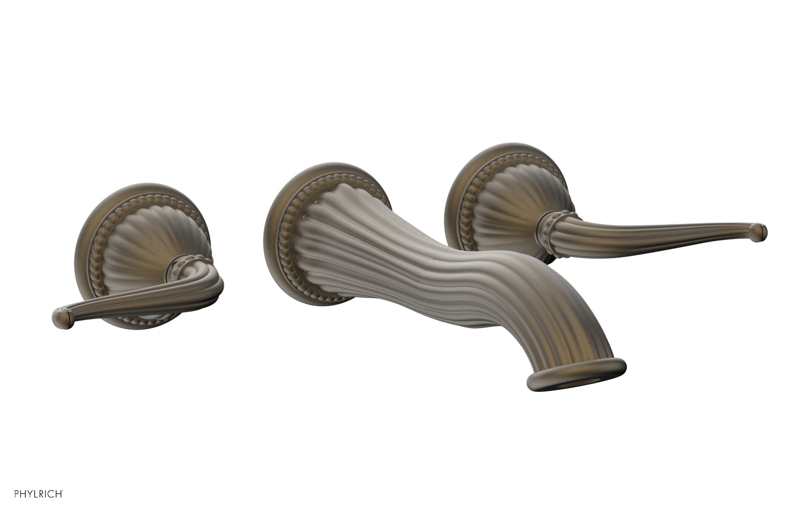 GEORGIAN & BARCELONA Wall Lavatory Set Lever Handles WL141 - Bathroom Sink Faucet for Modern & Traditional Decor - Perfect for Home, Hotel, and Commercial Use