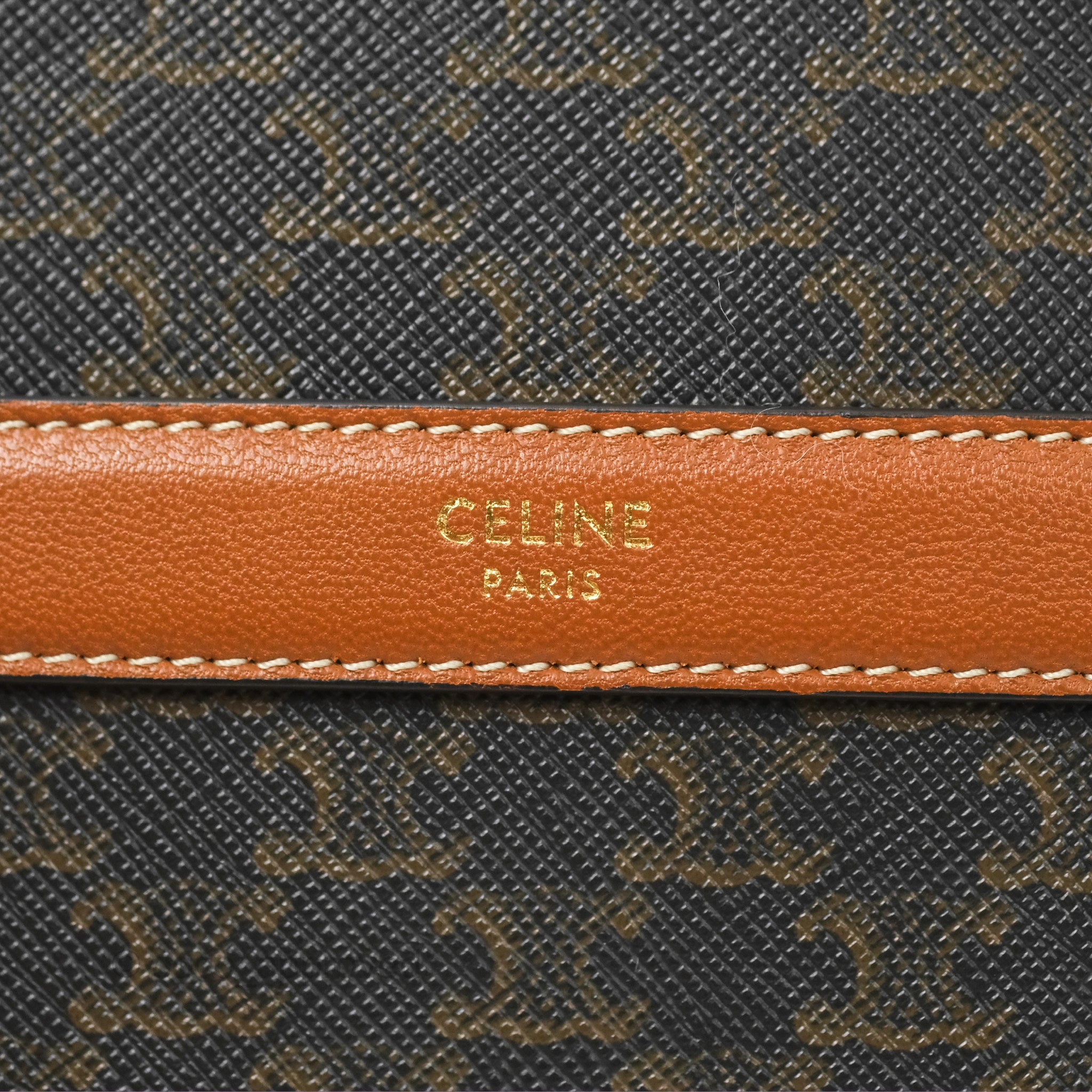 Celine Triomphe Canvas Round Crossbody Bag with Strap - Tan Leather Shoulder Purse for Women | Perfect for Everyday Use, Work & Travel