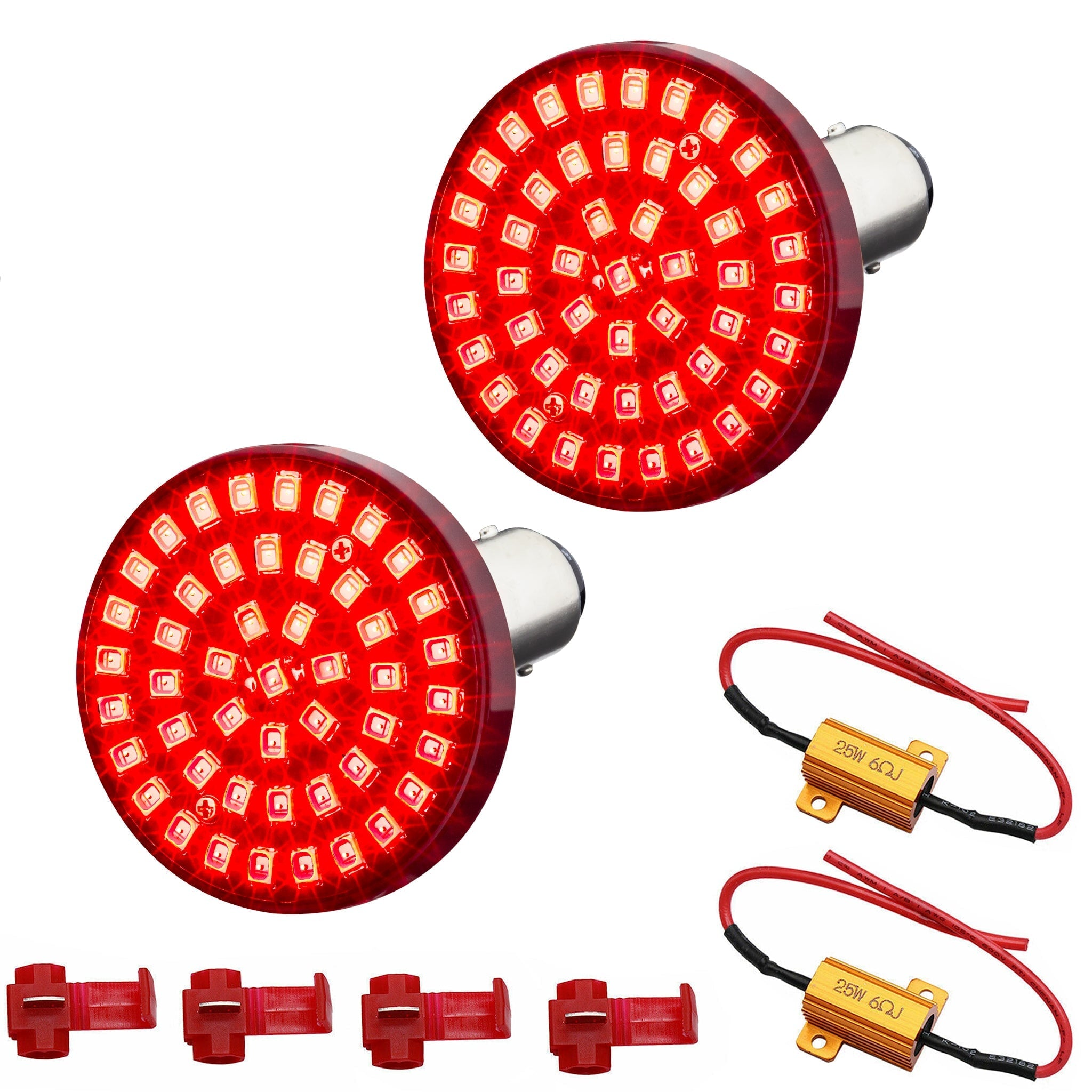Eagle Lights SUNBURST Rear 2 LED Turn Signals for Harley Davidson Motorcycles - High Visibility Brake Lights for Night Riding & Safety