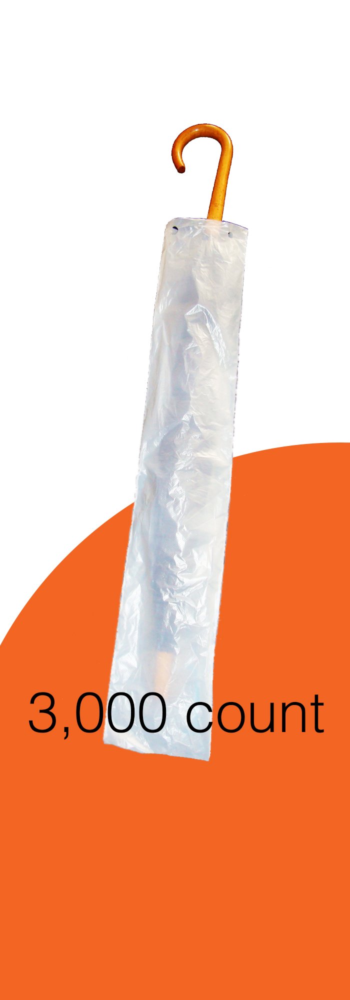 RS1000S - Large Wet Umbrella Bags (3,000 Count) | Waterproof Rain Protection for Entryways, Hotels, and Restaurants | Commercial & Home Use