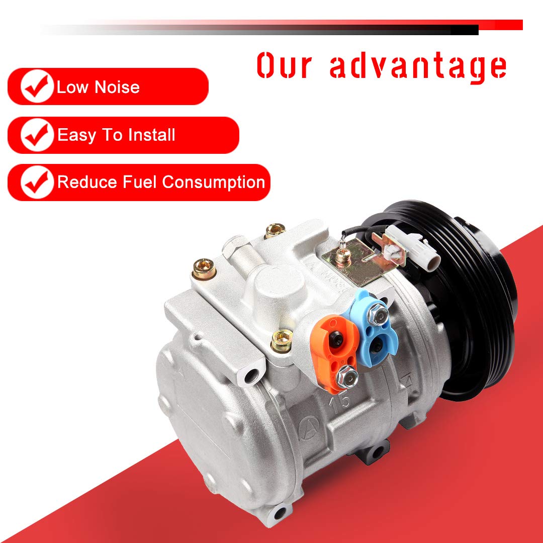 cciyu AC Compressor Pump for Toyota Tacoma 3.4L (1995-2004) - Replacement Air Conditioning Compressor with Clutch - Fits Part Numbers 1521992, 4710223, 4711223 - Perfect for AC Repair & Summer Cooling System Maintenance