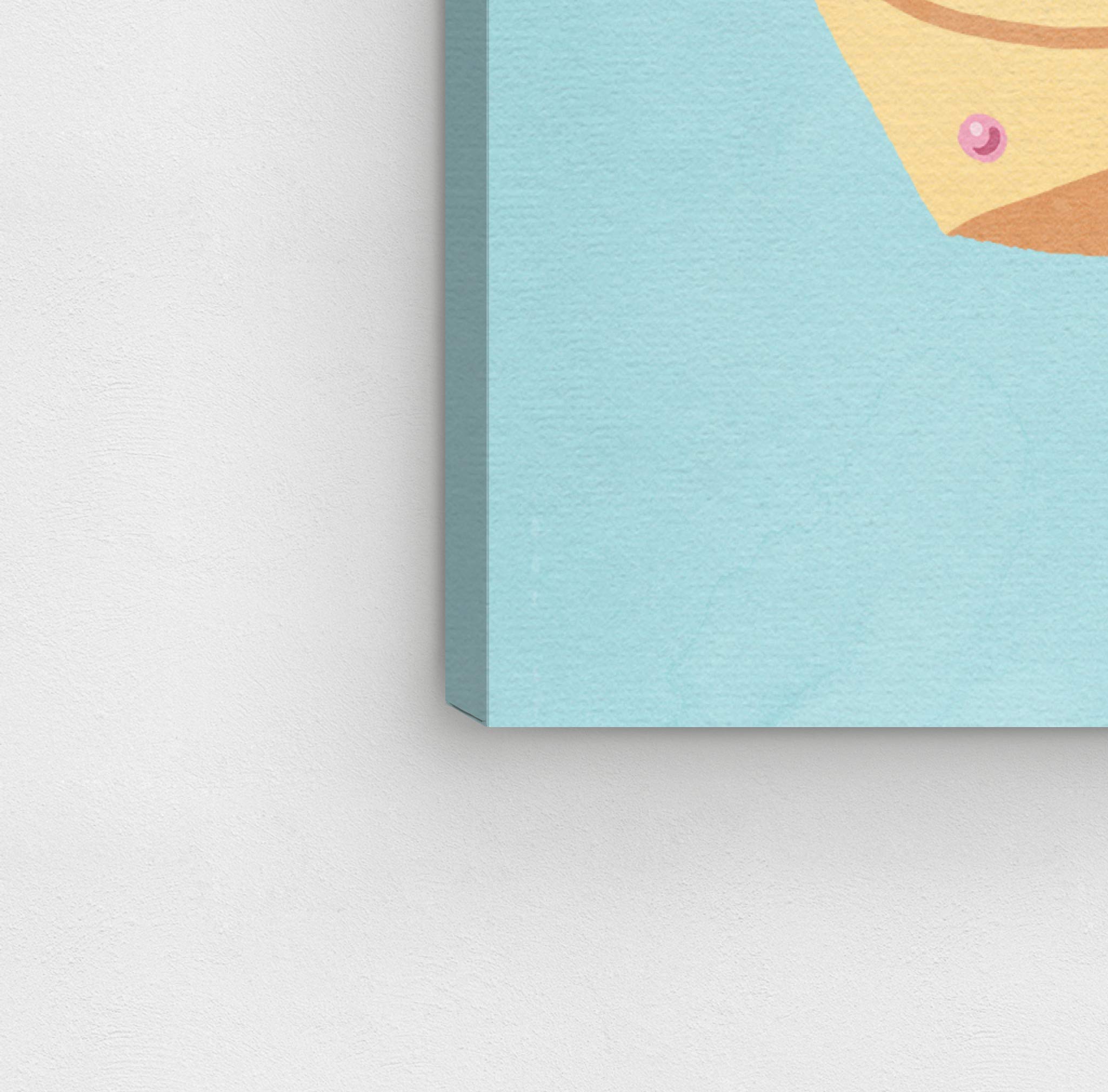 Oliver Gal Artist Co. 'Petite Crown' Fantasy Wall Art Canvas Print - 20x20 Inches Yellow & Blue Abstract Home Decor - Perfect for Living Room, Bedroom, or Office Wall Decoration