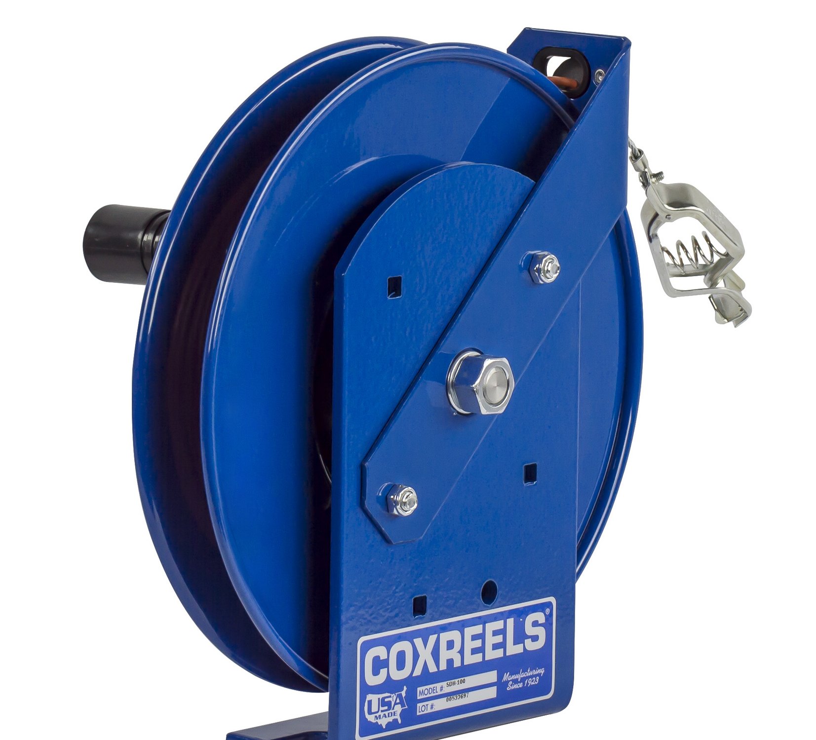 SDH-200 Static Discharge Hand Crank Cable Reel with 200-Foot Cable | Industrial-Grounding Solution for Construction Sites & Workshops