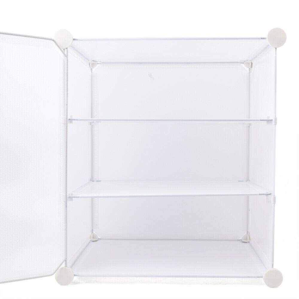 TFCFL 3-Tier Shoe Storage Organizer with 12 Drawers - Waterproof PP Shoe Rack Shelf Unit for Closet & Entryway Organization - Perfect for Storing Sneakers, Sandals & Boots (White)