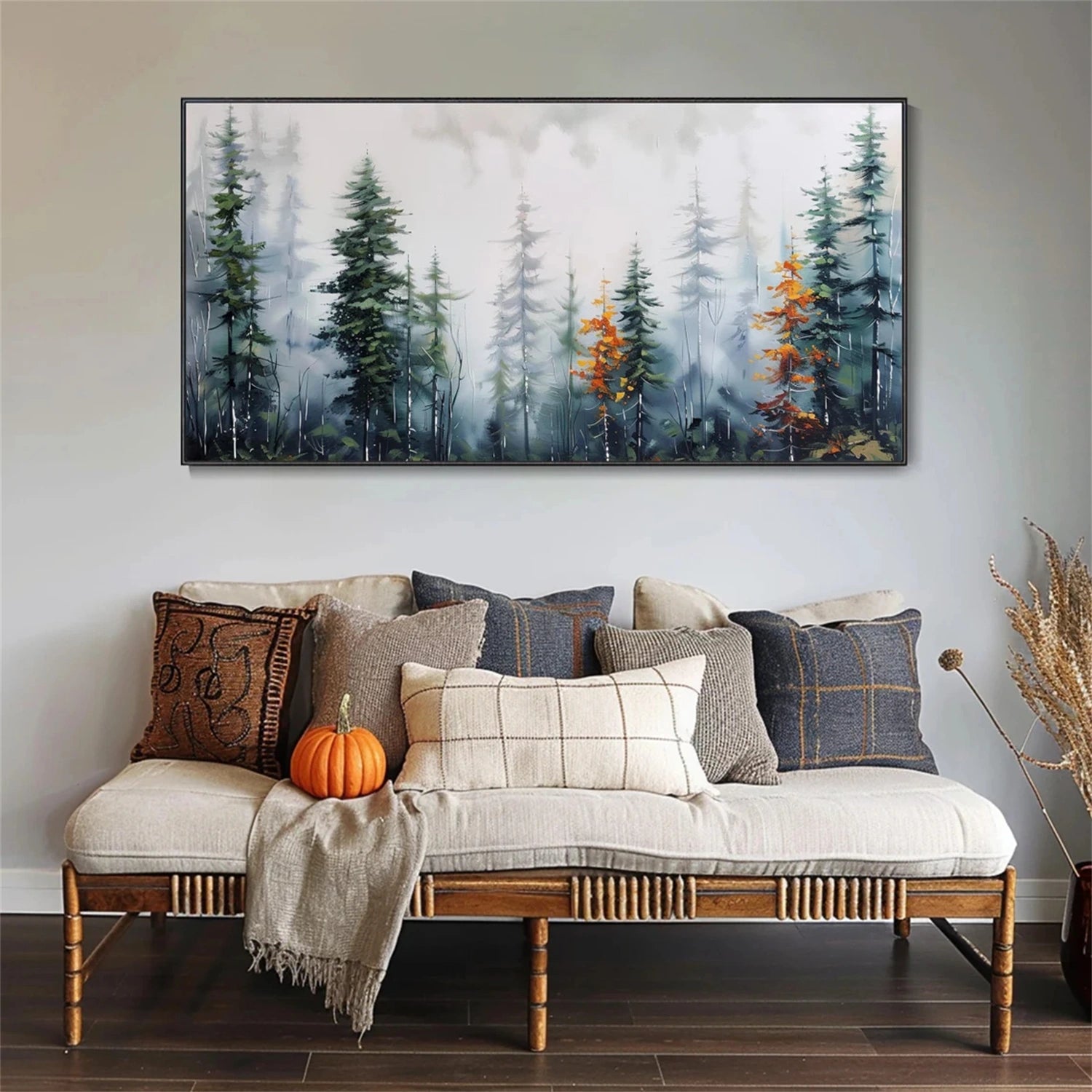Flower and Tree Painting #FT102 - Handmade Canvas Wall Art for Home Decor, Office, Living Room & Bedroom