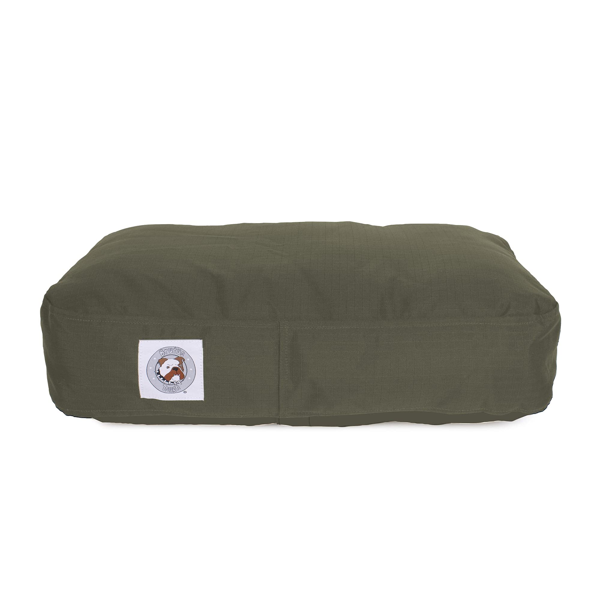 Carolina Pet Olive Brutus Tuff Napper Dog Bed - Durable Orthopedic Memory Foam Pet Bed for Large Dogs - Perfect for Living Room, Bedroom & Crate Use