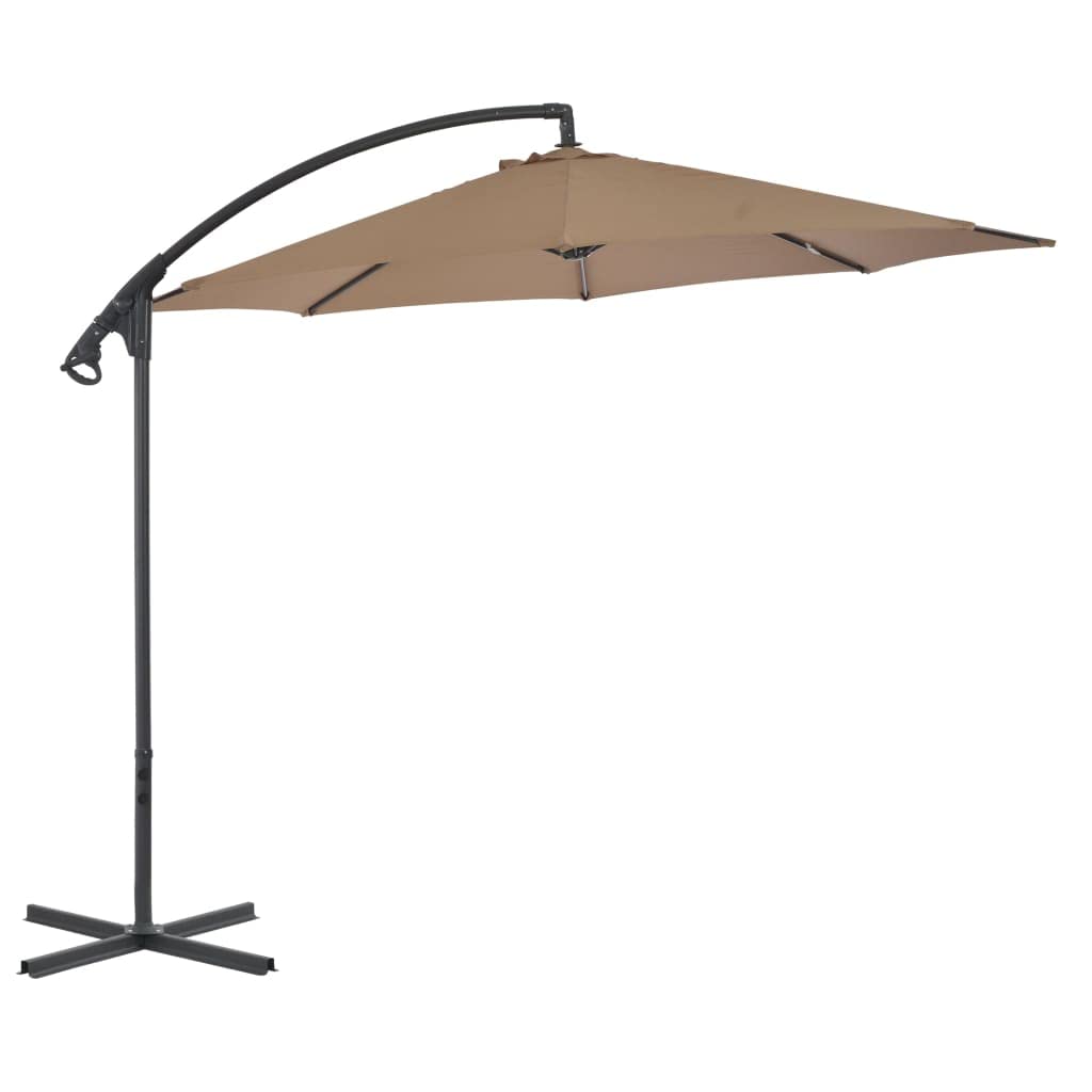 FAMIROSA 10ft Cantilever Umbrella with Heavy Duty Steel Pole - 118.1