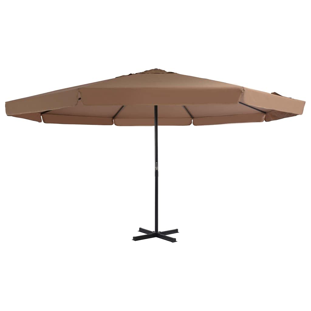 Fast Shipping 16' White Aluminum Beach Umbrella - UV Protection Sunshade for Patio, Garden & Outdoor Use | Perfect for Beach, Poolside & Backyard Relaxation