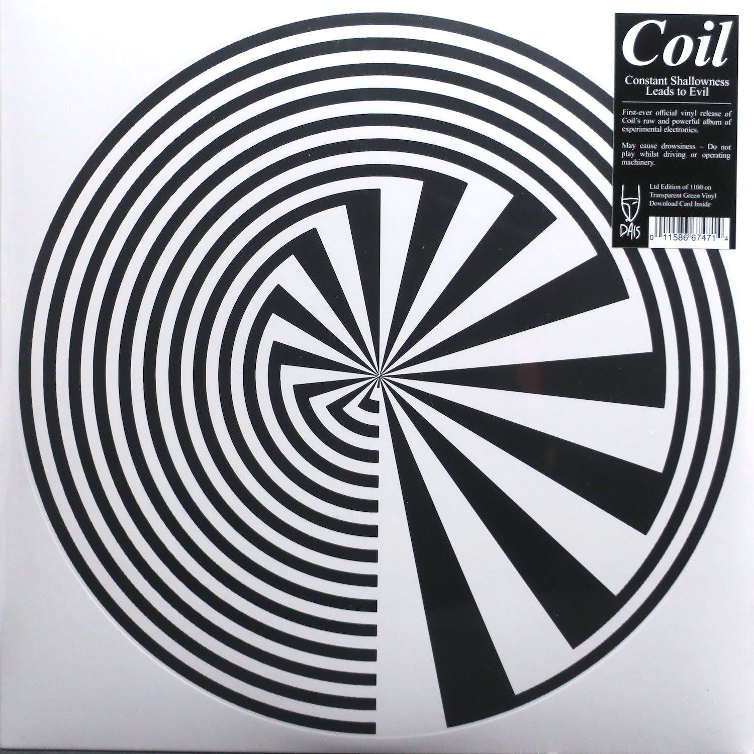 COIL 'Constant Shallowness Leads To Evil' GREEN Vinyl 2LP Record - Limited Edition Collector's Item for Music Enthusiasts & Vinyl Lovers - Perfect for Home Listening & Audiophile Collections