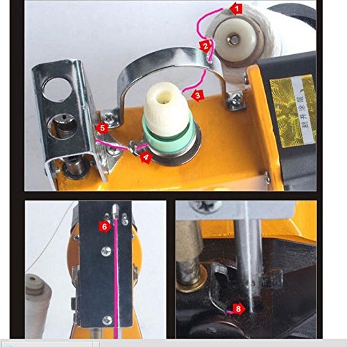 220V Portable Electric Bag Sealing Machine - Woven & Knitted Bag Stitcher for Snakeskin, Sack, Paper & Plastic Bags | Ideal for Packaging, Shipping & Industrial Use