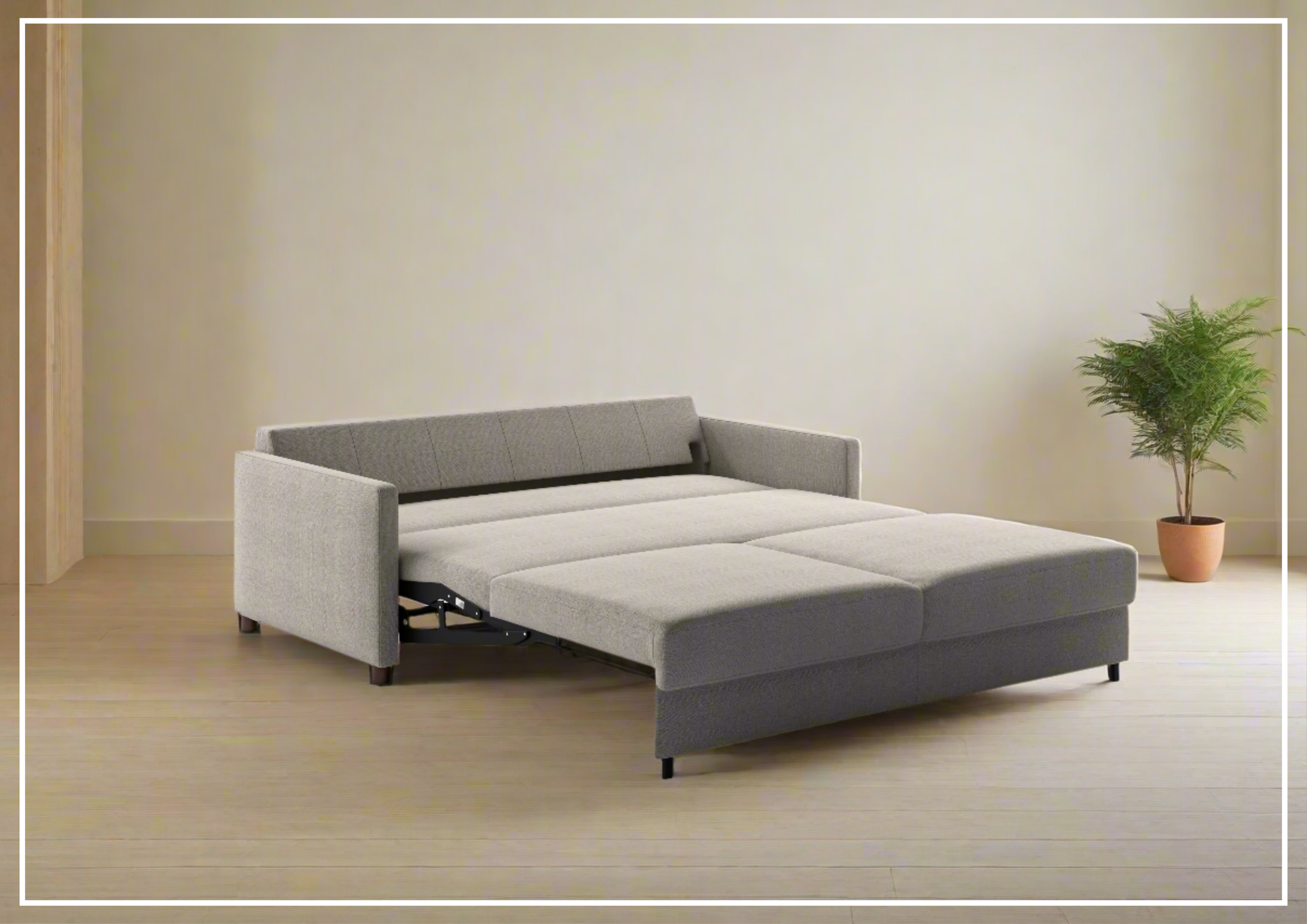 Luonto Polar King Fabric Sofa Sleeper with Level Function - Convertible Sectional Couch Bed for Small Spaces, Living Room, Guest Room & Apartment