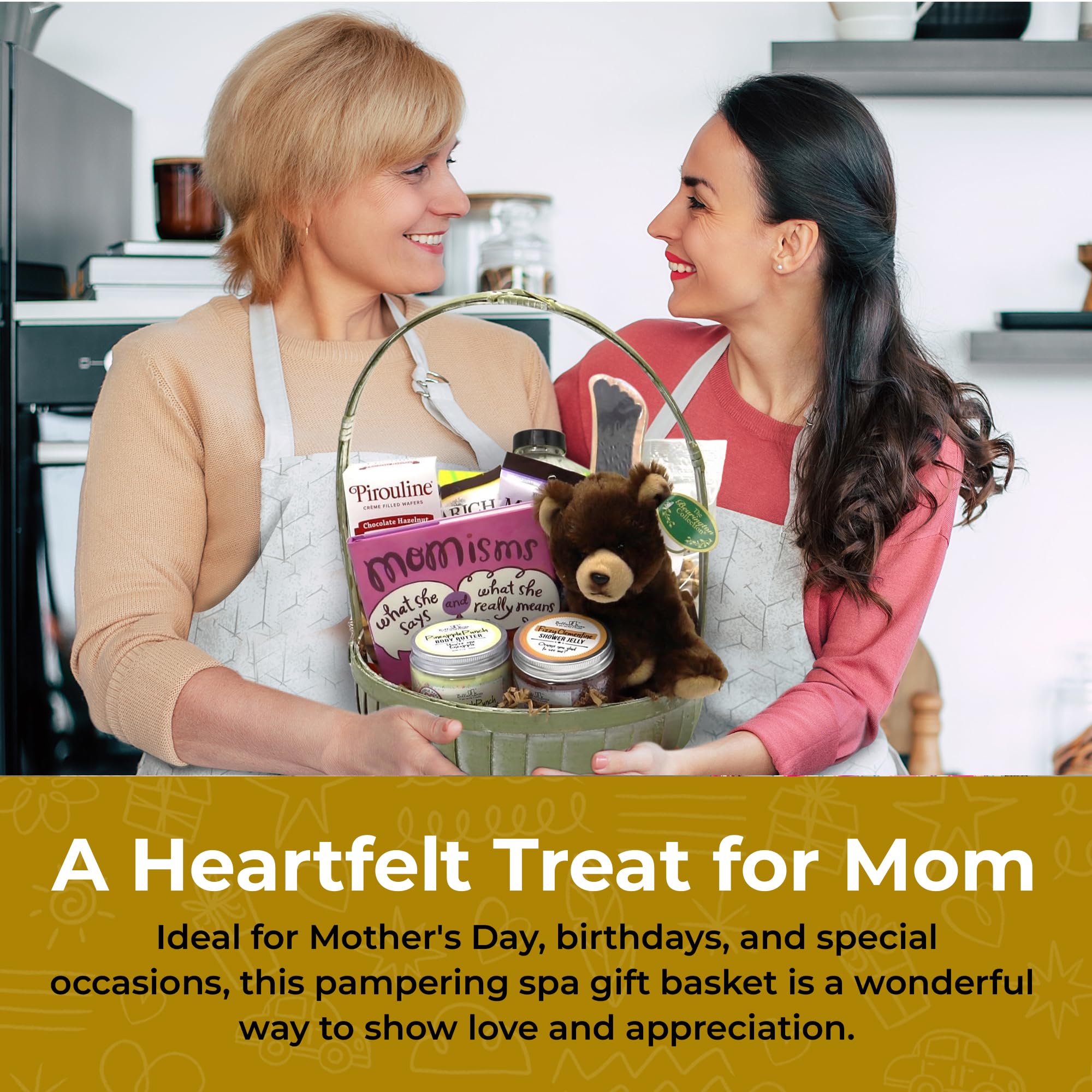 Happy Mother’s Day Gift Basket - Premium Spa Package for Women with Relaxation Essentials | Thoughtful Present for Mom, Birthday, Anniversary & Special Occasions | Ideal for Home Spa, Self-Care & Stress Relief