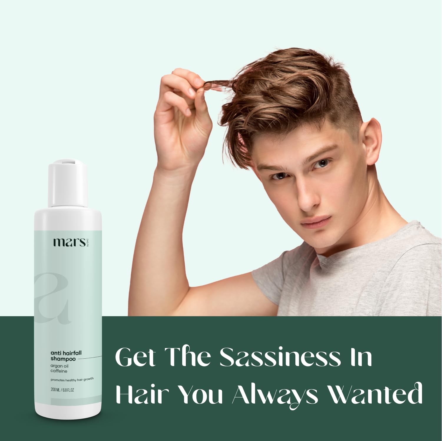 GHC Hair Shampoo with Aloe Vera, Argan Oil & Caffeine - Sulfate, Paraben & SLS Free (200ml) | Hydrating & Volumizing for Dry, Damaged Hair - Daily Use for Shiny, Healthy Locks