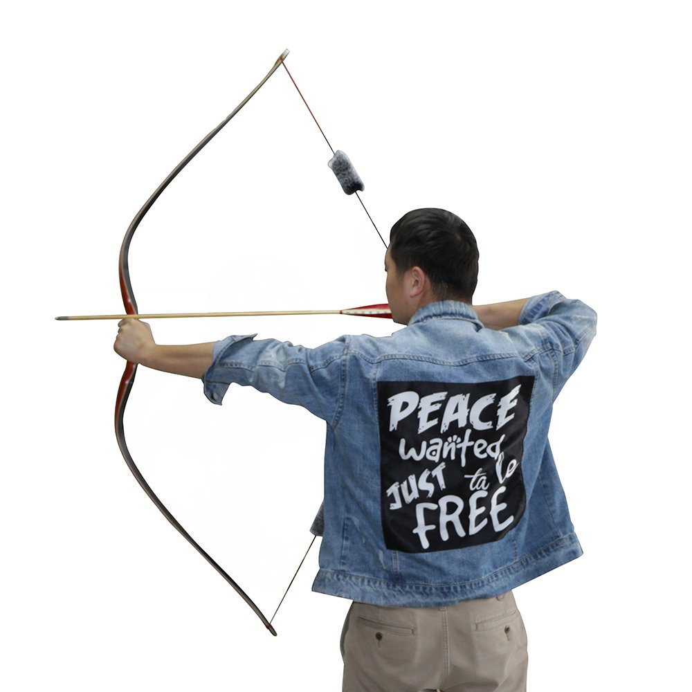 60'' Traditional Wood Longbow for Archery & Hunting - Right/Left Handed Recurve Bow 30-50LBS with String Silencer | Outdoor Target Practice & Game Hunting