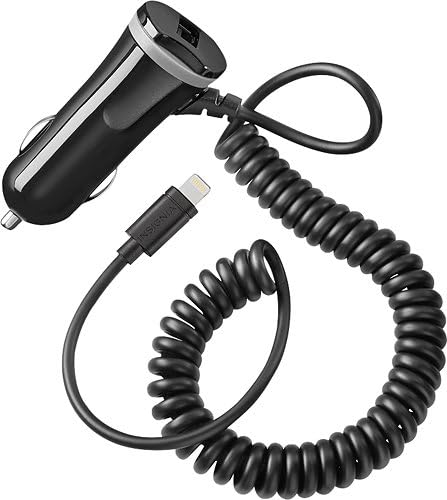 Insignia Fast Car Charger for iPhone, iPad, iPod & Android - Dual USB & Type-C Ports - Quick Charge for Road Trips & Commuting