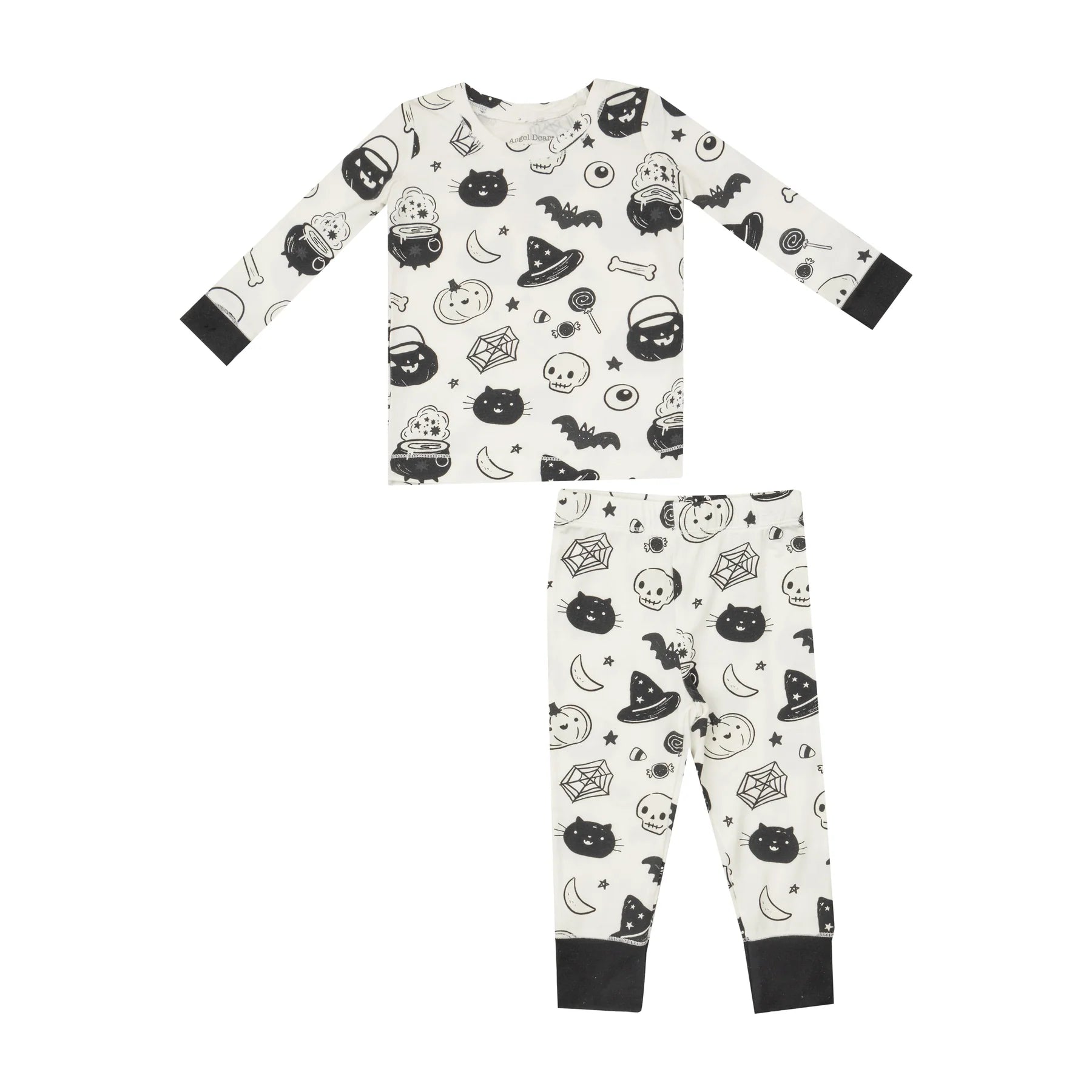 Stylish Black and White Halloween Loungewear Set - Cozy Matching Pajamas for Women - Perfect for Halloween Parties, Trick or Treating & Spooky Movie Nights