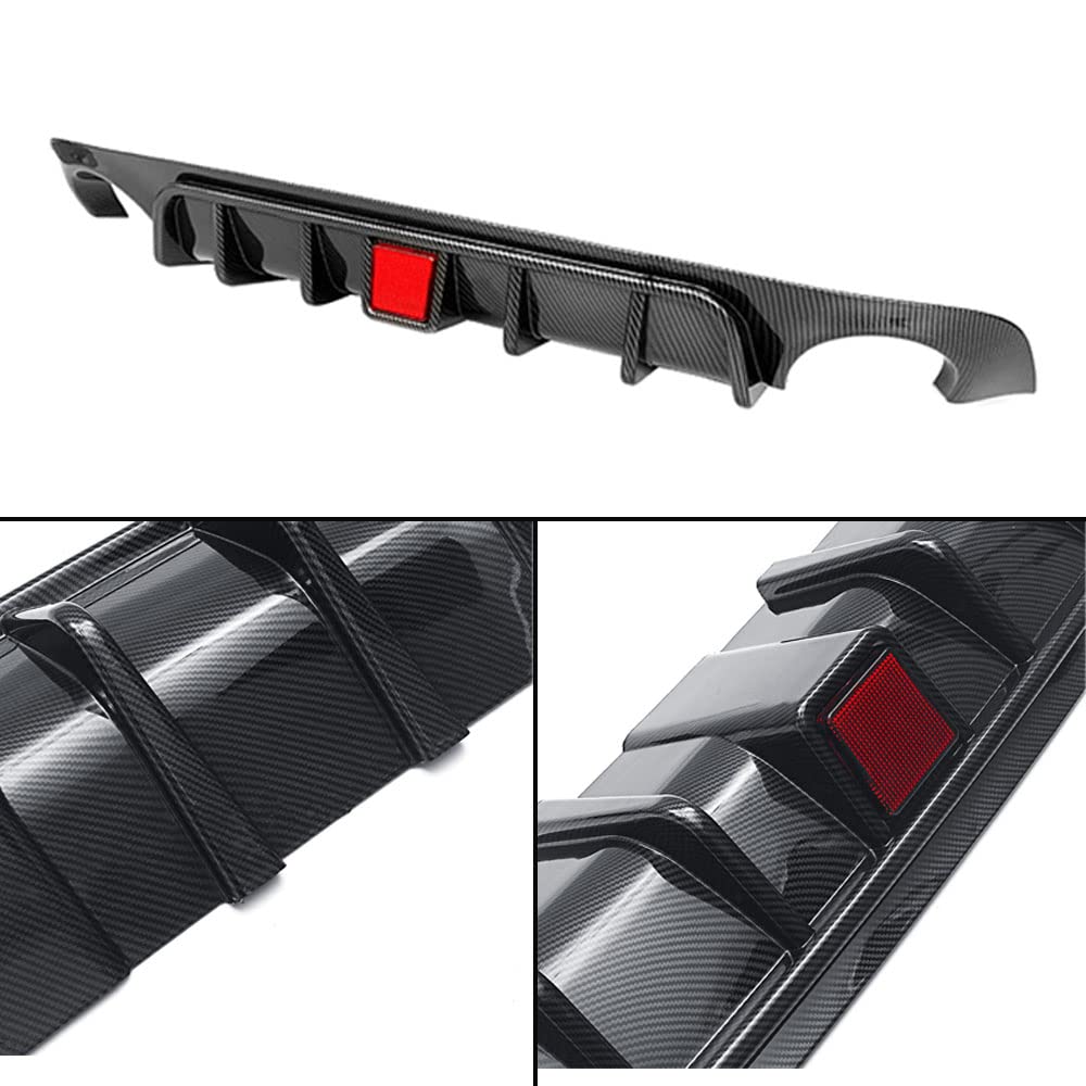 Carbon Fiber Rear Bumper Diffuser with LED Lights for Infiniti Q50/Q50S (2018-2022) - Sporty Lip Spoiler Upgrade for Enhanced Style & Performance