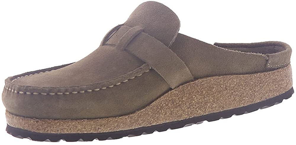 Original Birkenstock Buckley Sandals - Gray Taupe Suede Size 40 | Comfortable Cork Footbed | Perfect for Casual Wear, Walking & Outdoor Activities