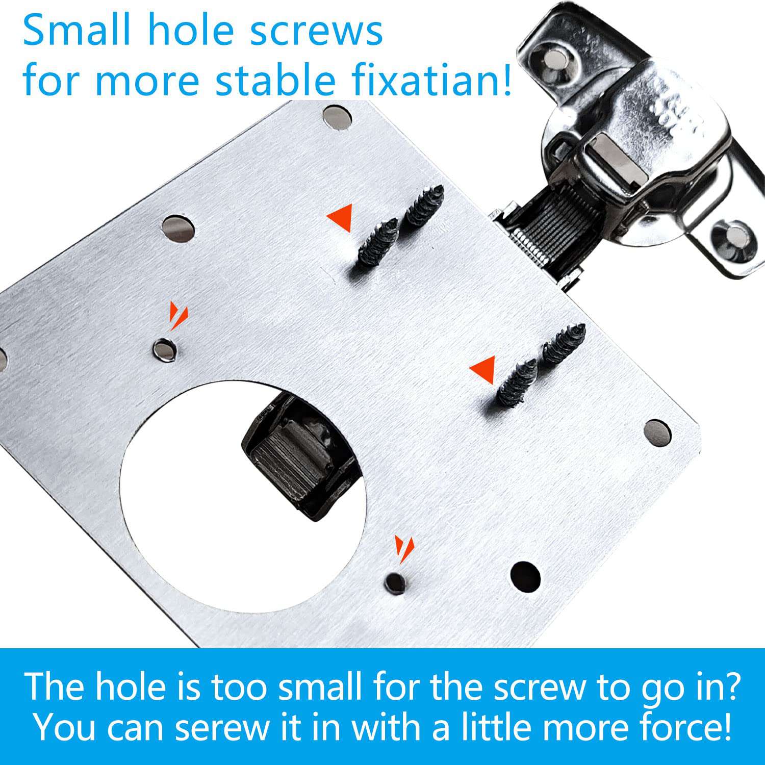 1 Pcs Kitchen Cabinet Door Hinges Repair Plate Brackets Kit with Fixing Screws - Easy DIY Installation for Cupboard, Wardrobe & Furniture Repair