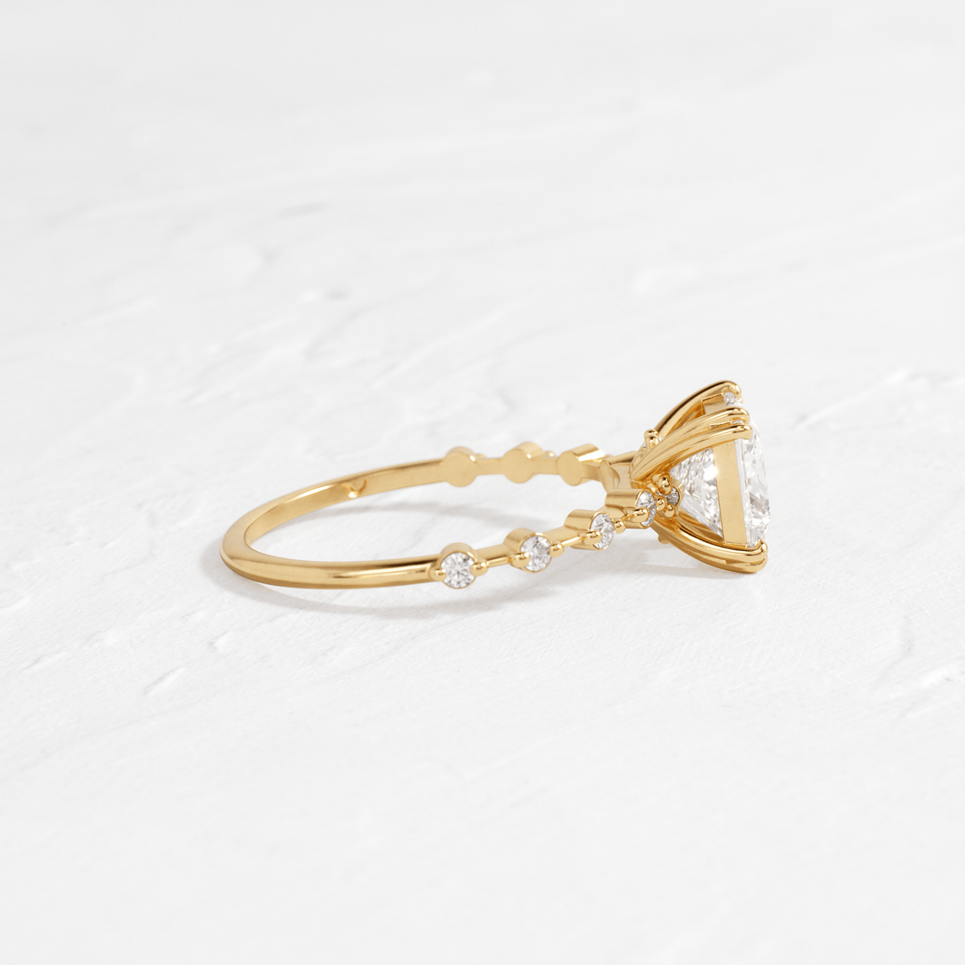 Princess Cut Distance Ring - Elegant Wedding Band, Engagement Ring for Women | Perfect for Proposals, Anniversaries & Special Occasions