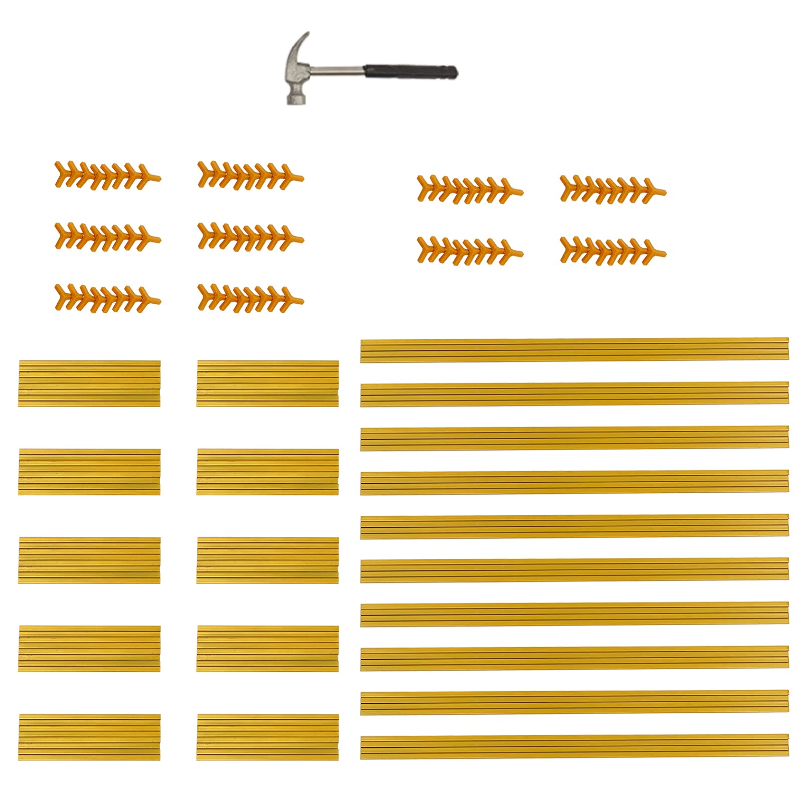 10pcs Gold Metal Flower Floor Vase Stand - 31.5in Tall Geometric Centerpiece for Wedding, Party & Home Decor - Rectangular Display Rack for Tables, Entryways & Event Venues