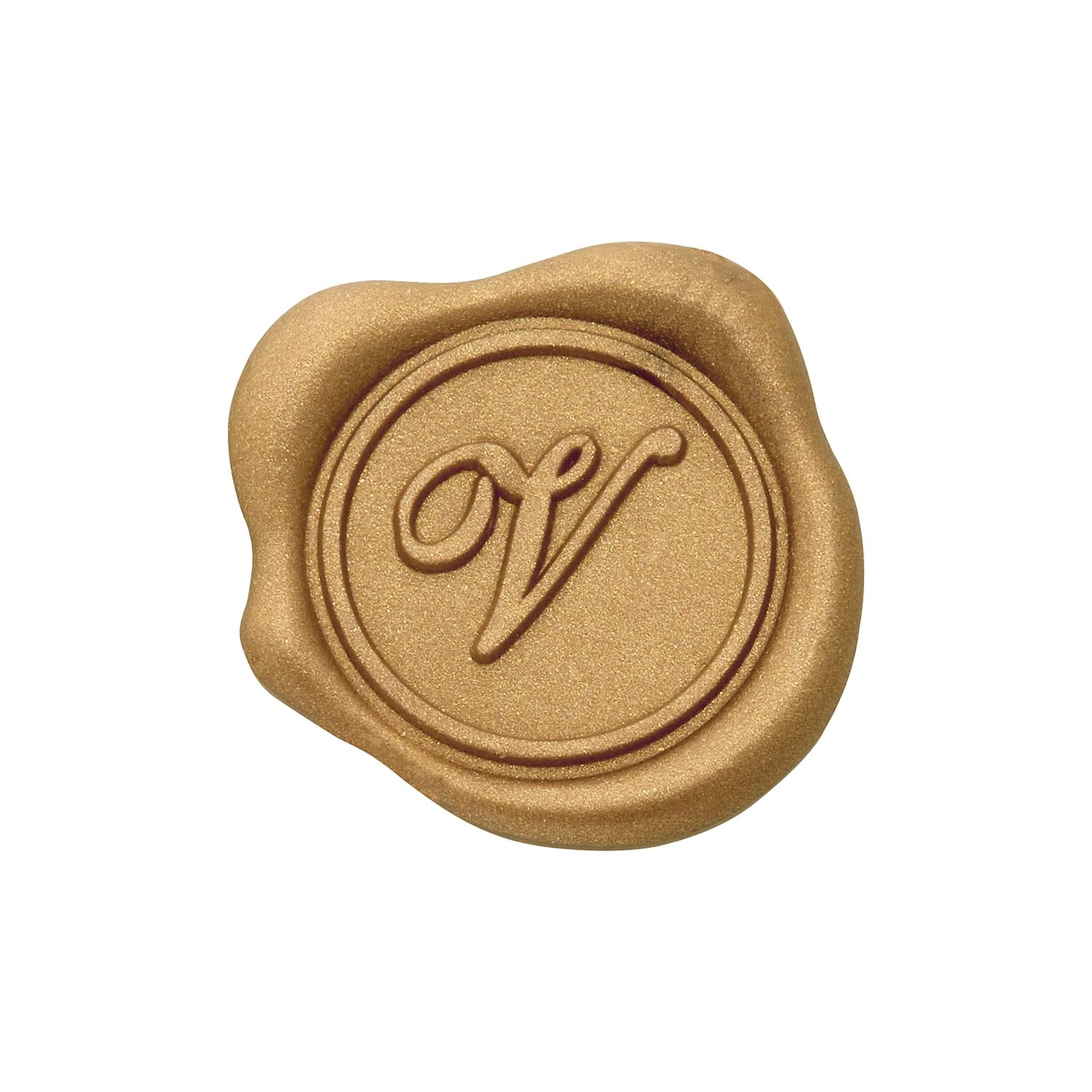 Gold Alphabet Wax Seal Stickers - 25 Pack Self-Adhesive Initial Letter V Seals for Wedding Invitations, Envelopes, Stationery & DIY Scrapbooking - Elegant Decorative Wax Stamps for Letters, Cards & Gift Wrapping