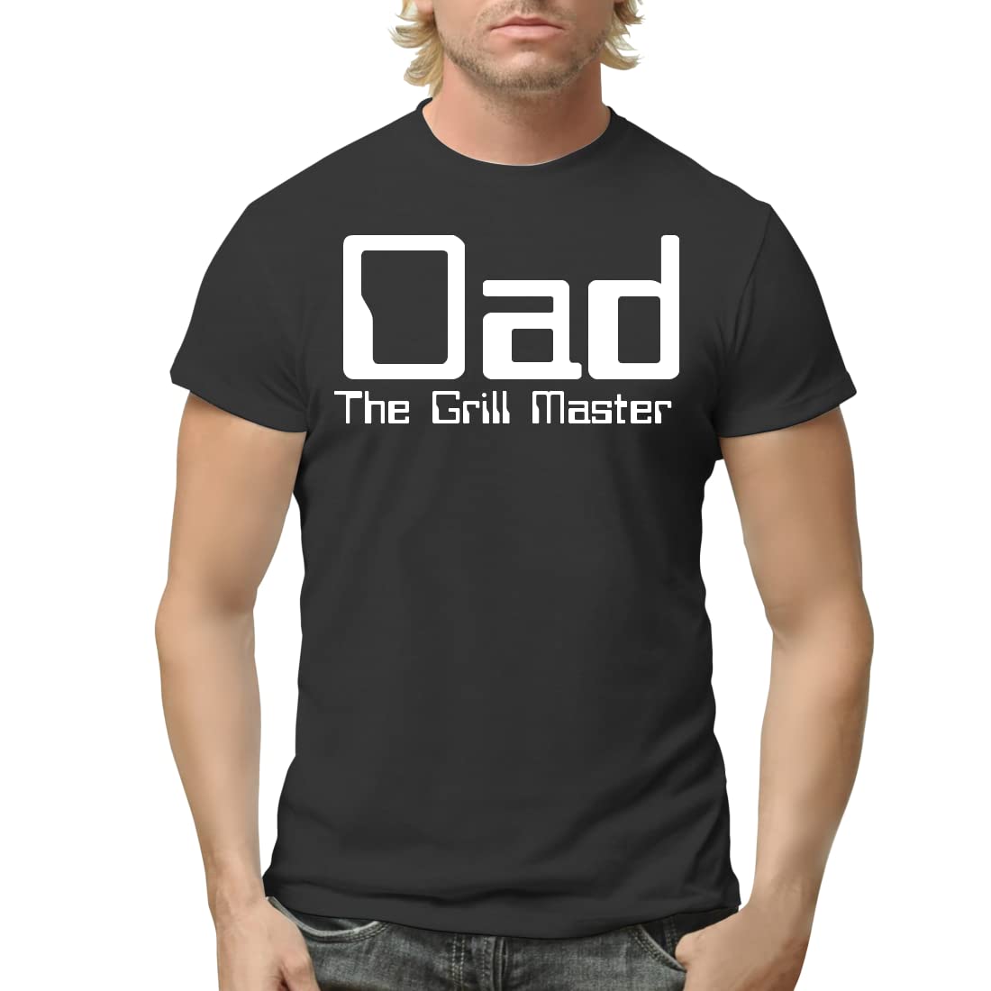 Grill Master Dad T-Shirt for Men - Comfortable Short Sleeve BBQ Cooking Shirt - Perfect for Father's Day, Backyard Grilling & Summer Outdoor Activities
