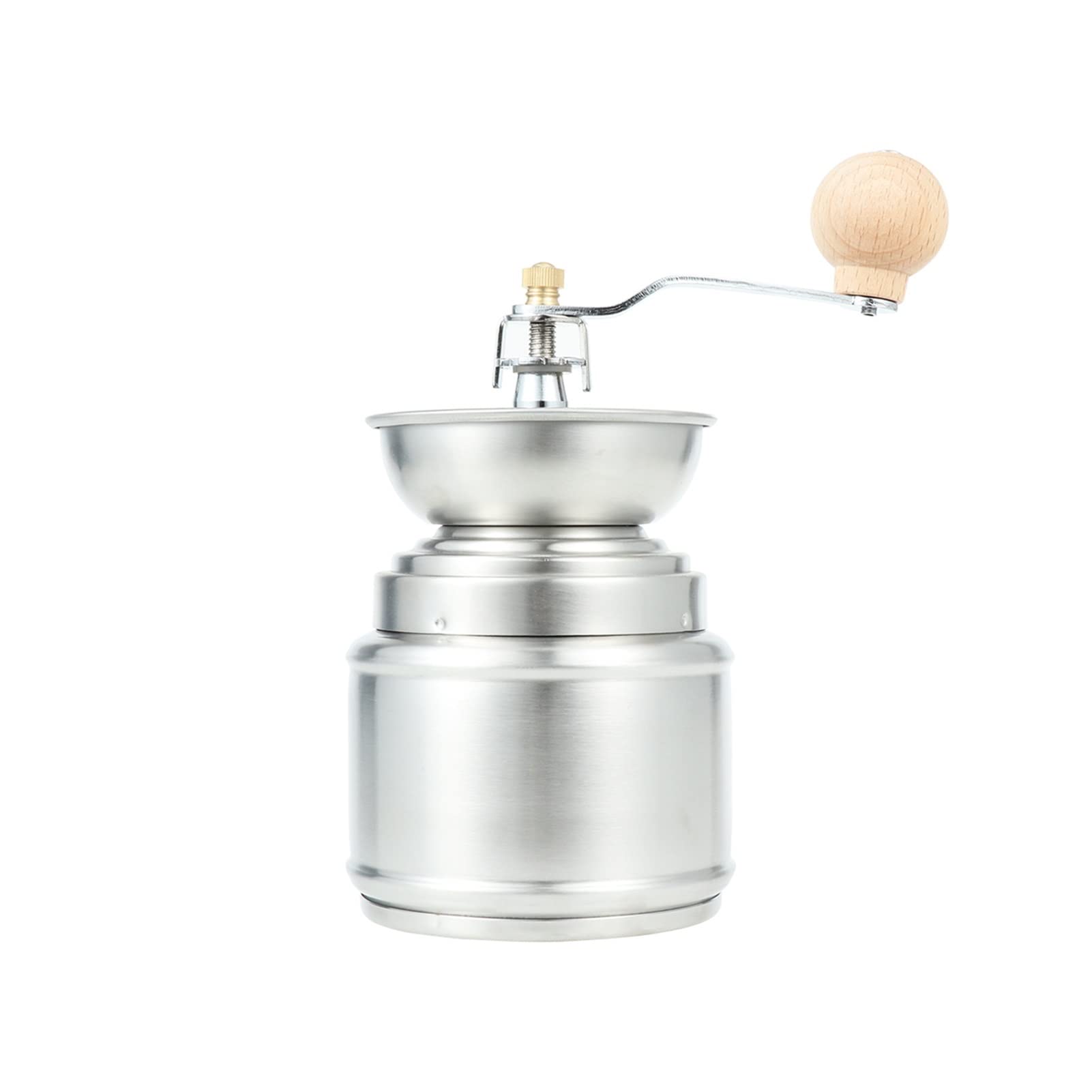 Portable Manual Coffee Grinder - Hand Crank Mill for Beans & Spices, Kitchen Tool for Home & Travel (Silver, XXL)