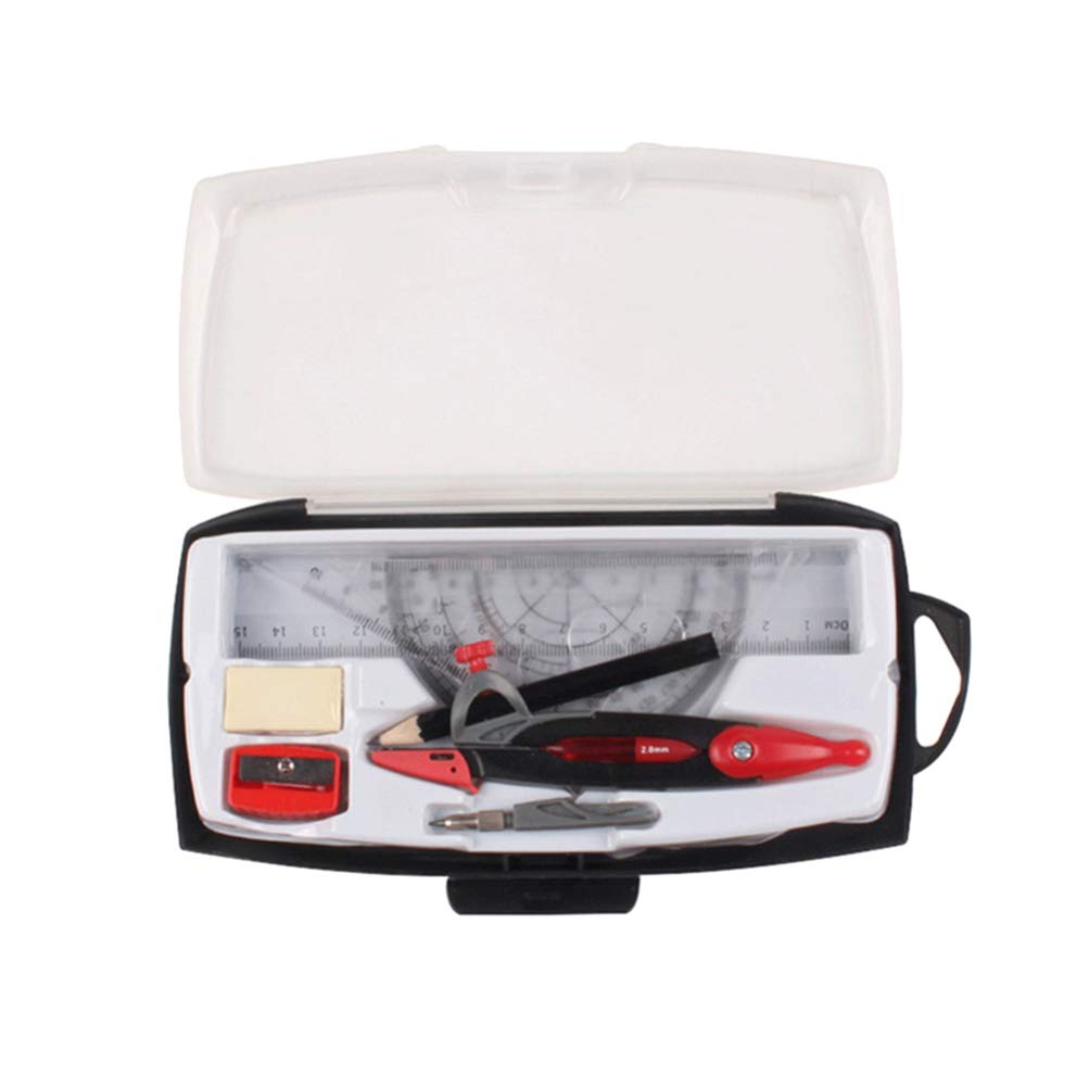 Cabilock Geometry Tool Kit - Protractor, Compass & School Supplies Set for Students - Perfect for Math Class, Homework & Engineering Drawings