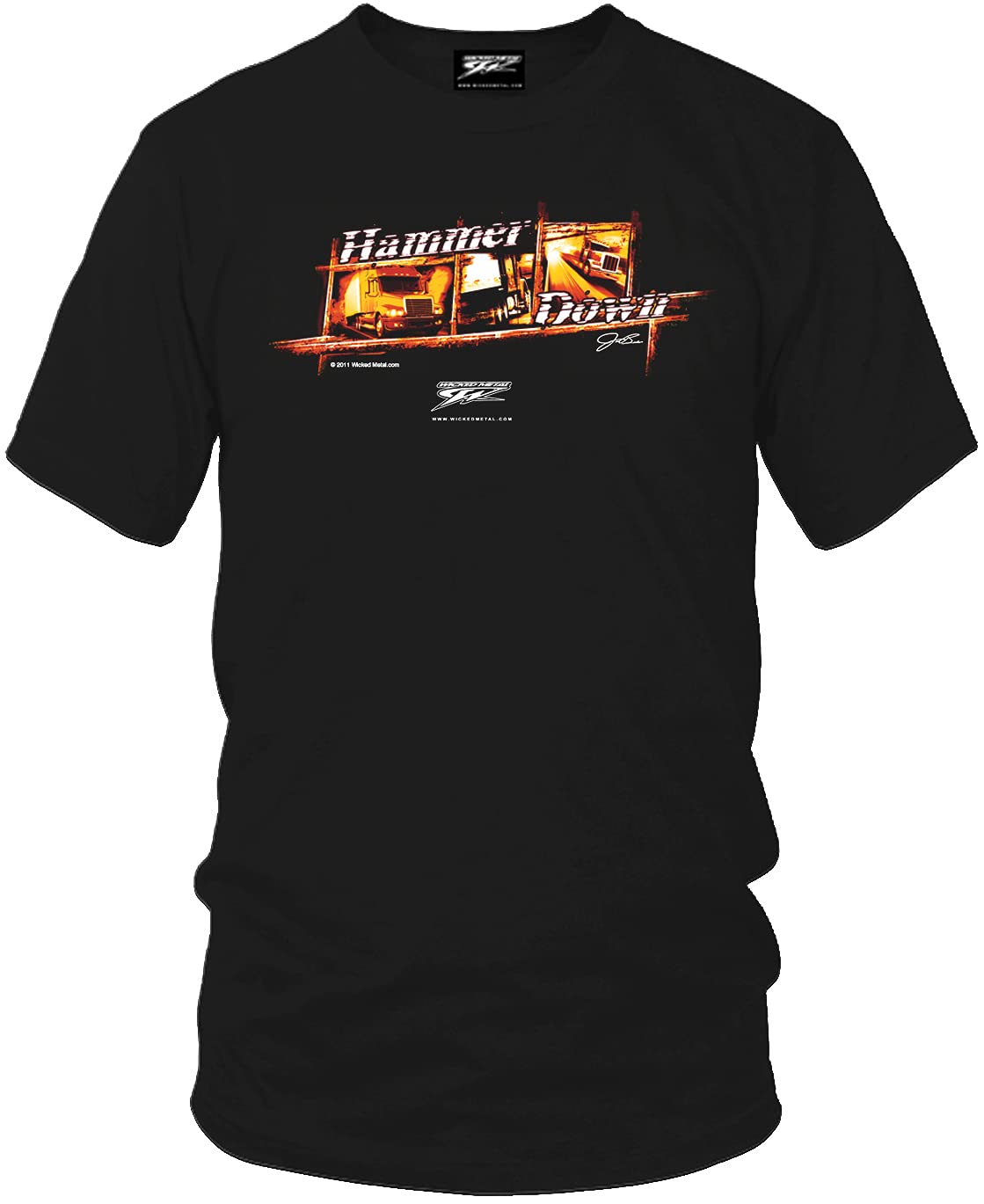 Freightliner Trucker Tee Shirts - Hammer Down Graphic T-Shirt for Truck Drivers - Comfortable Workwear for Long Hauls & Road Trips